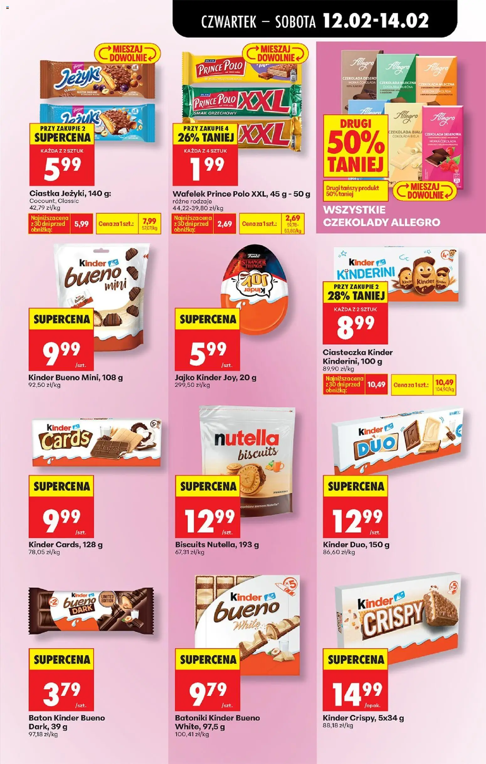 Biedronka gazetka - Oferta w tym tygodniu od 12.02.2026 | Strona: 63 | Produkty: Czekolady, Jajko Kinder Joy, Czekolada deserowa, Ciasteczka
