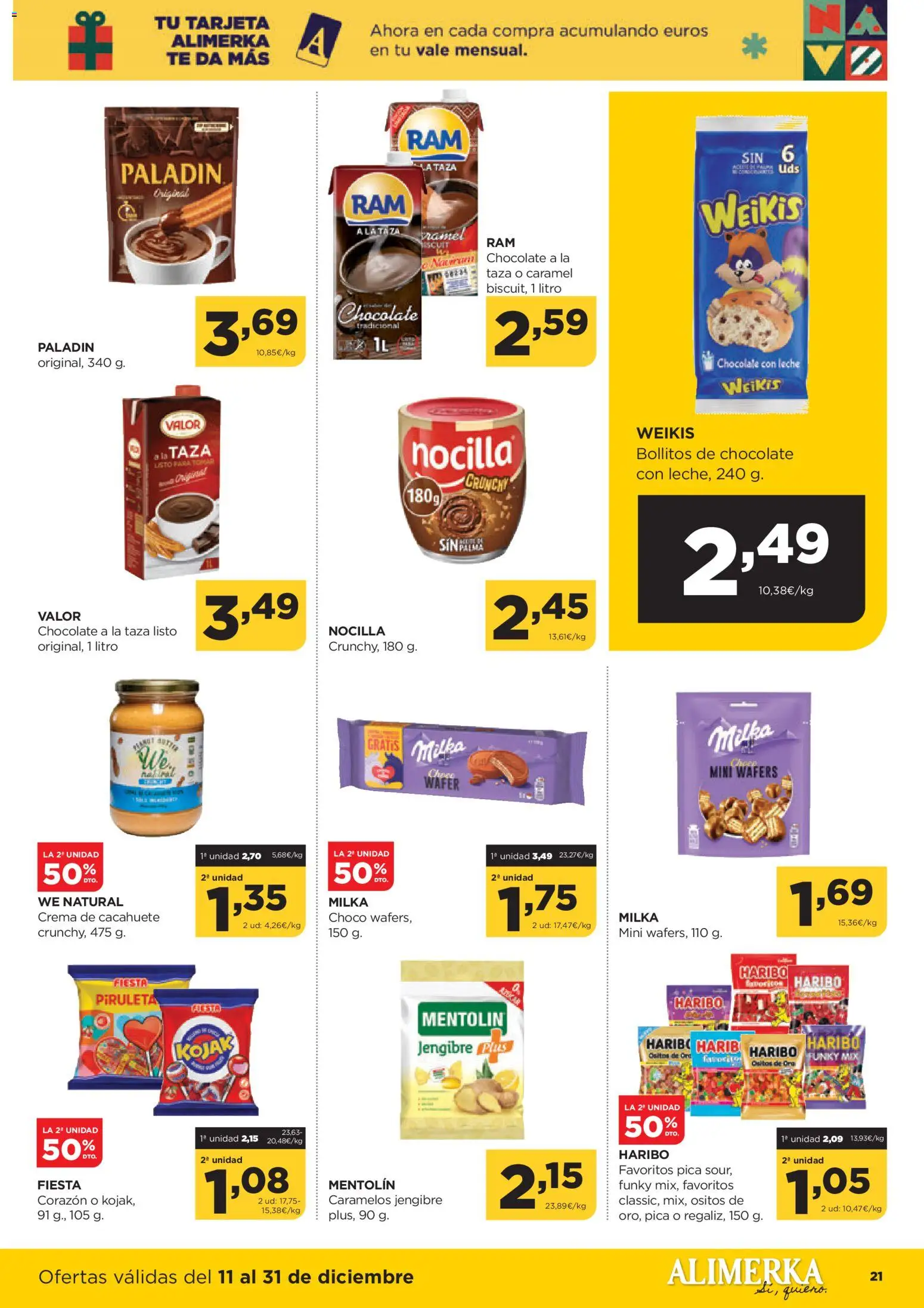 Alimerka folleto Asturias │ válido desde el 11.12.2025 | Página: 23 | Productos: Leche, Chocolate, Crema, Té