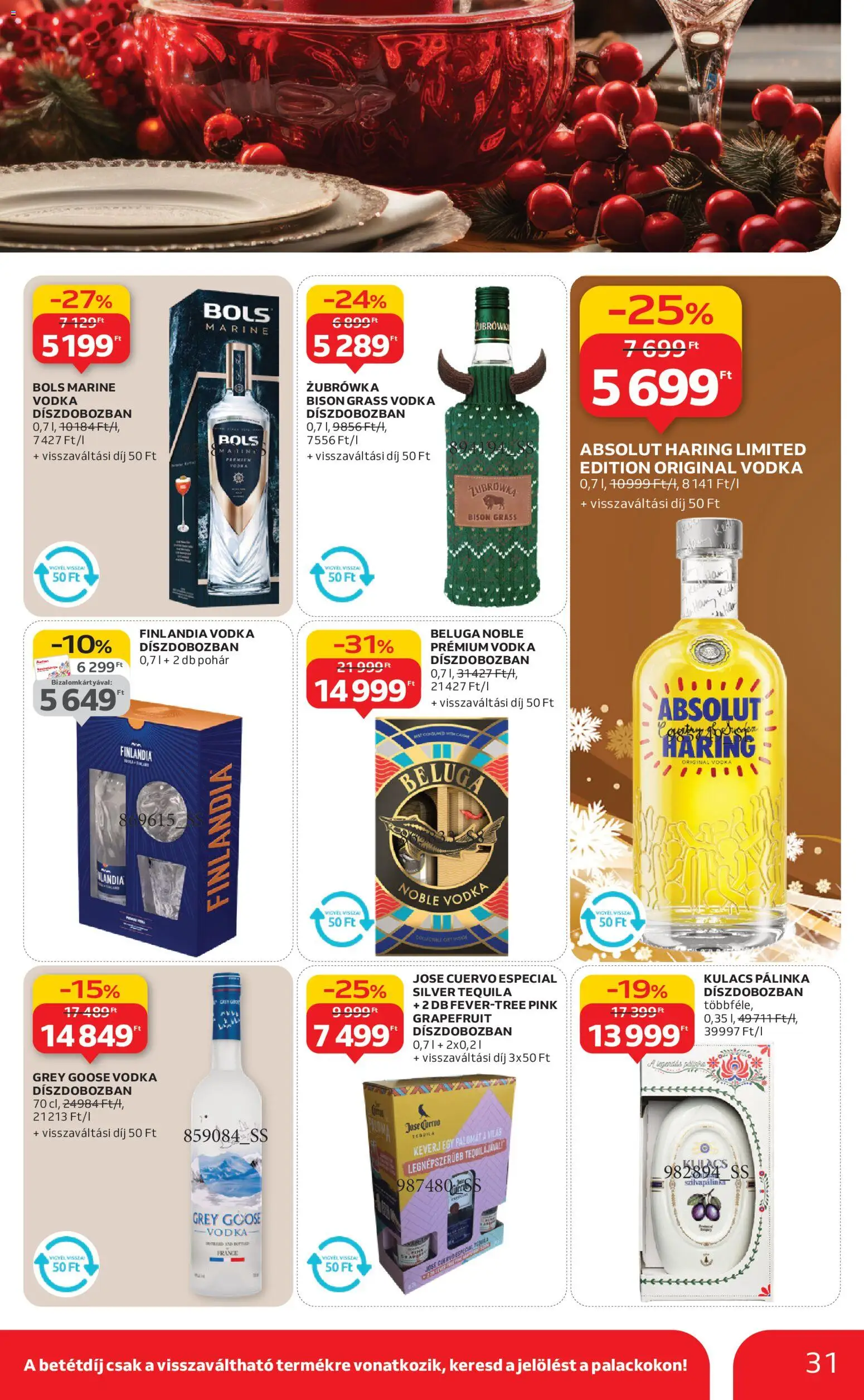 Auchan akciós ujság - amely érvényes a következő dátumtól: 20.11.2025 | Oldal: 31 | Termékek: Tequila, Kulacs, Grapefruit, Pohár
