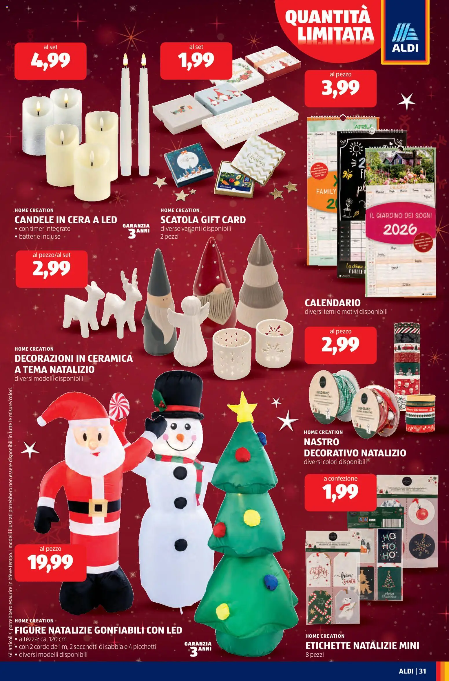 Volantino Aldi del 03.11.2025 | Pagina: 31 | Prodotti: Scatola, Batterie, Decorazioni