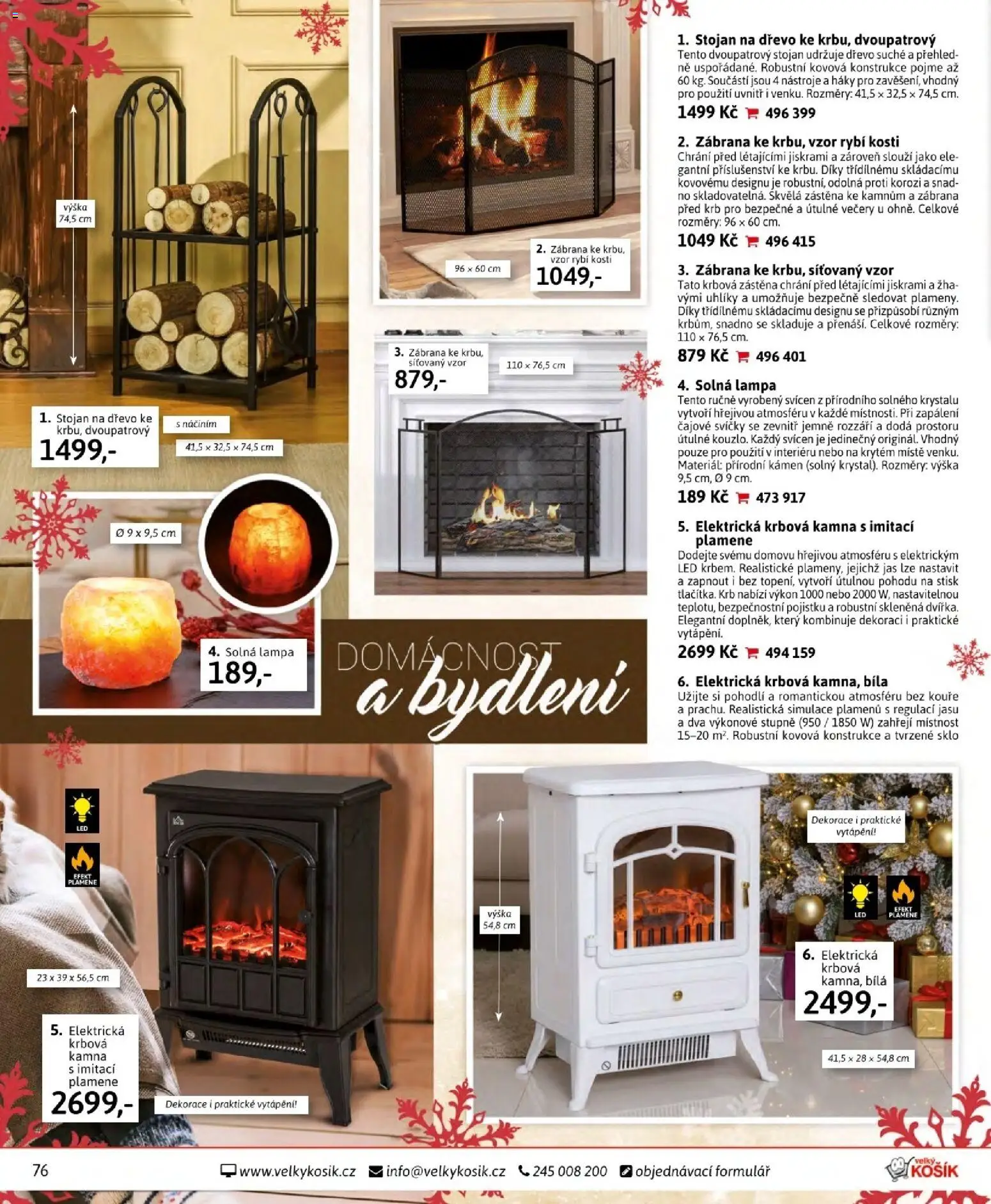 Velký Košík katalog listopad 2025 od 01.11.2025 | Strana: 76 | Produkty: Čajové svíčky, Svícen, Svíčky, Dekorace