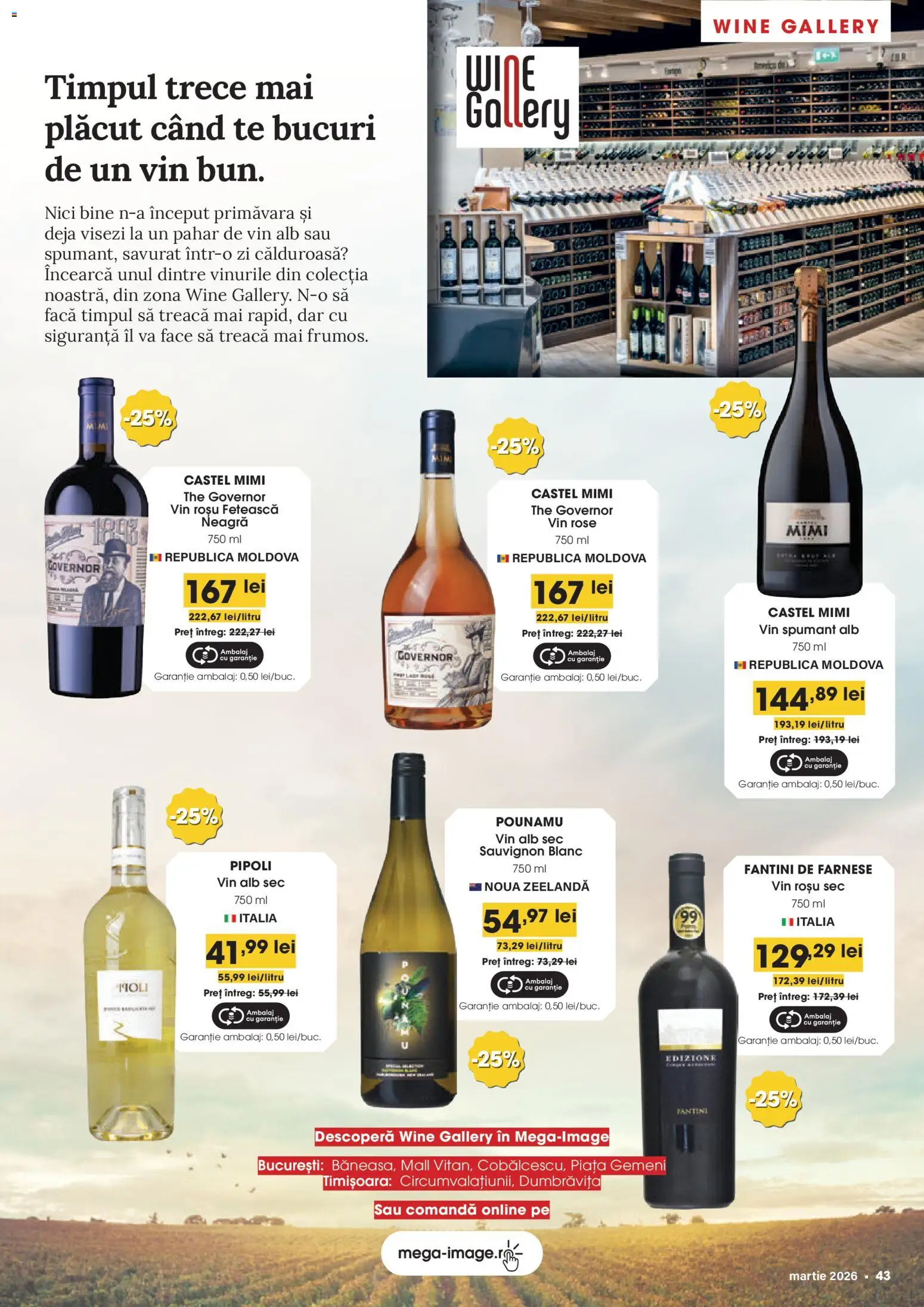 Noul catalog Mega Image – valabil de la 26.02.2026 | Pagină: 43 | Produse: Vin