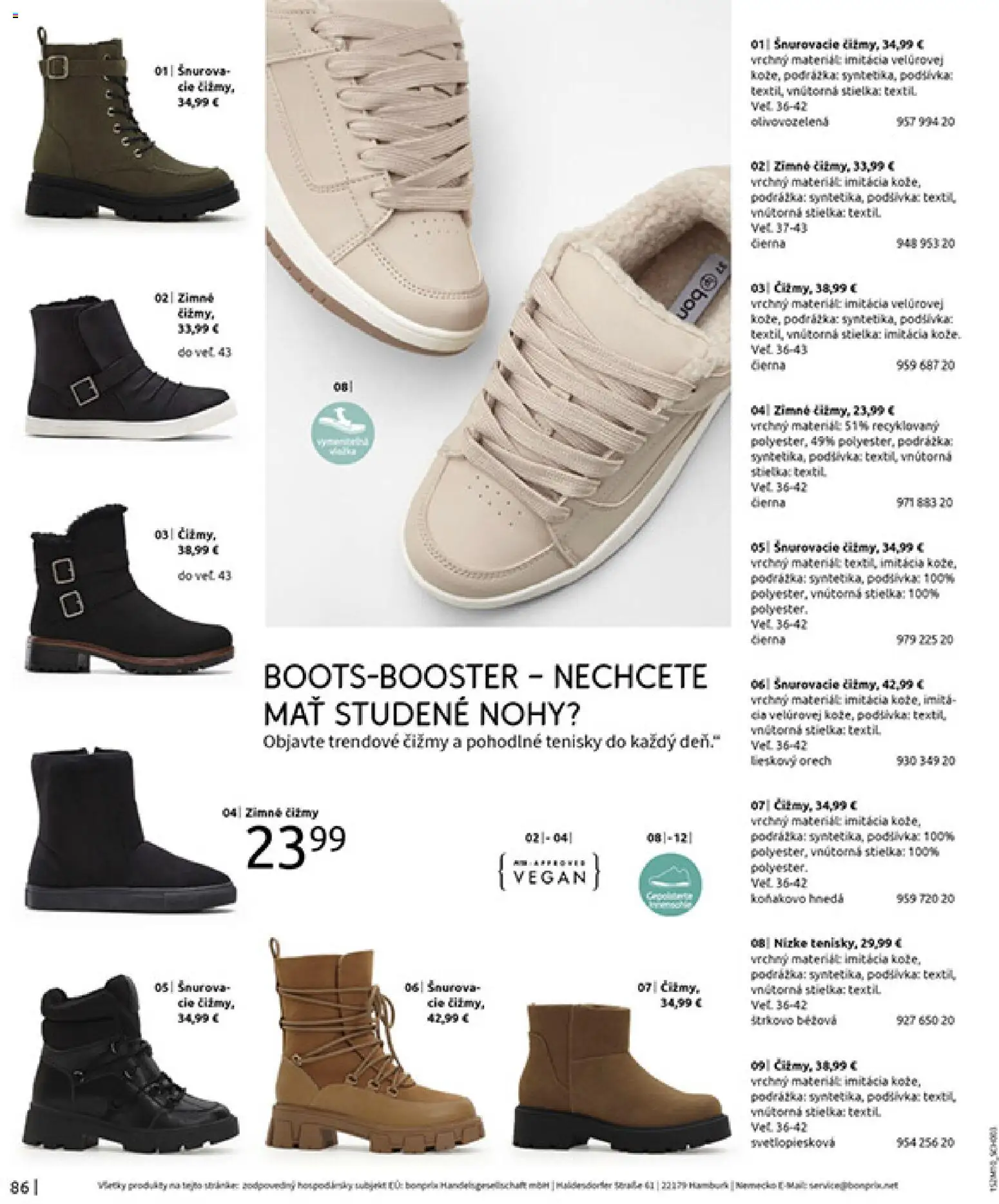 Nové Bonprix akcie – leták je platný od 24.11.2025 | Strana: 88 | Produkty: Tenisky, Čižmy