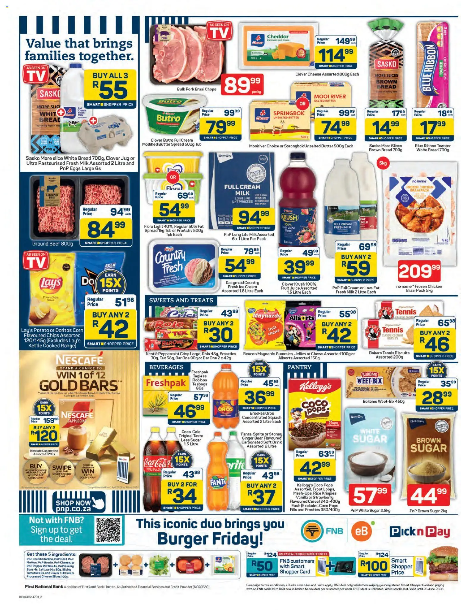 New Pick n Pay catalogue – valid from 09.04.2026 | Page: 2 | Products: Cheese, Bread, Ice cream, Pepper