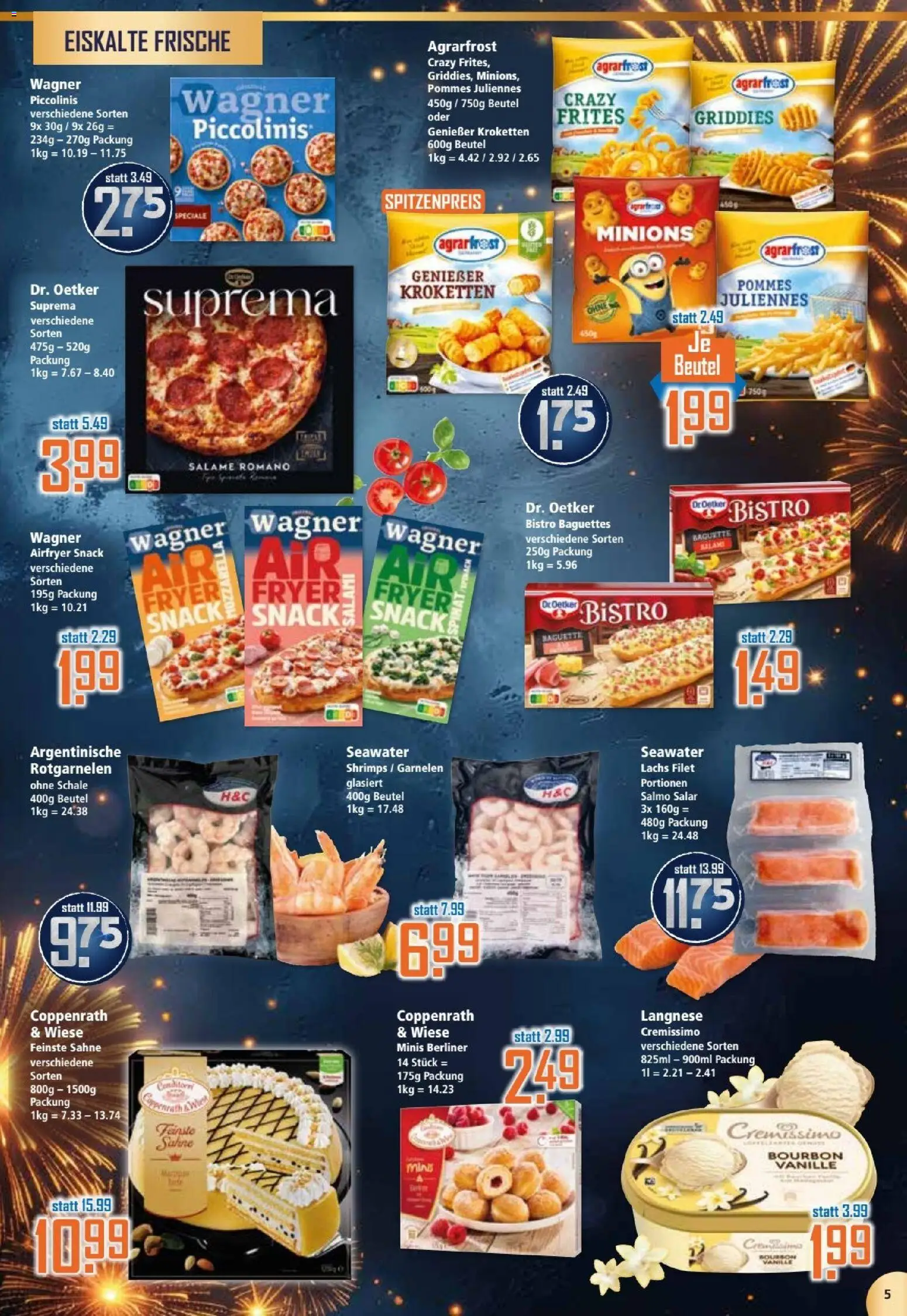 Klaas & Kock Prospekt – gültig ab 29.12.2025 | Seite: 5 | Produkte: Berliner, Garnelen, Lachs, Sahne