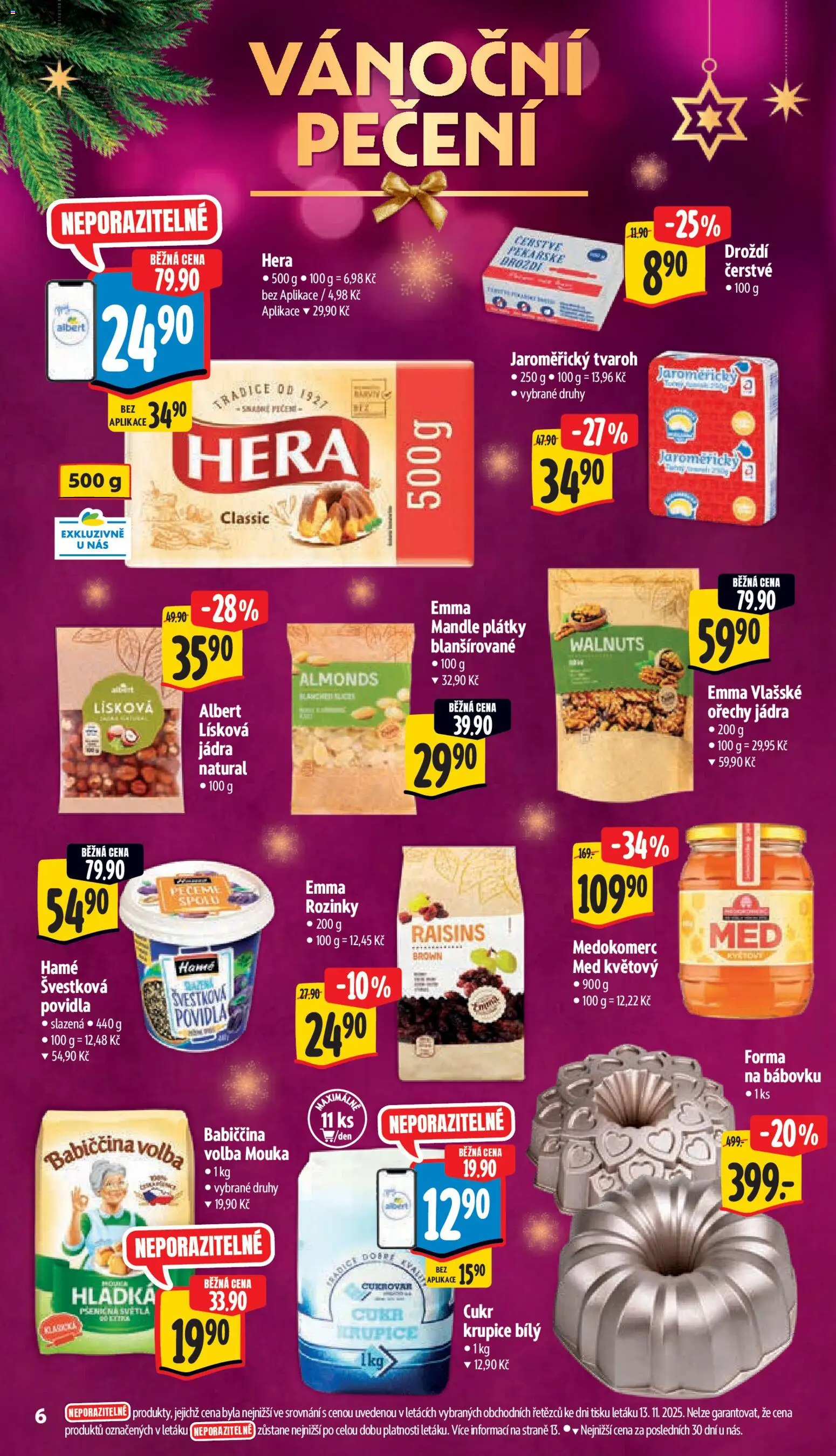 Albert leták - Supermarket od 19.11.2025 | Strana: 12 | Produkty: Krupice, Ořechy, Med, Cukr