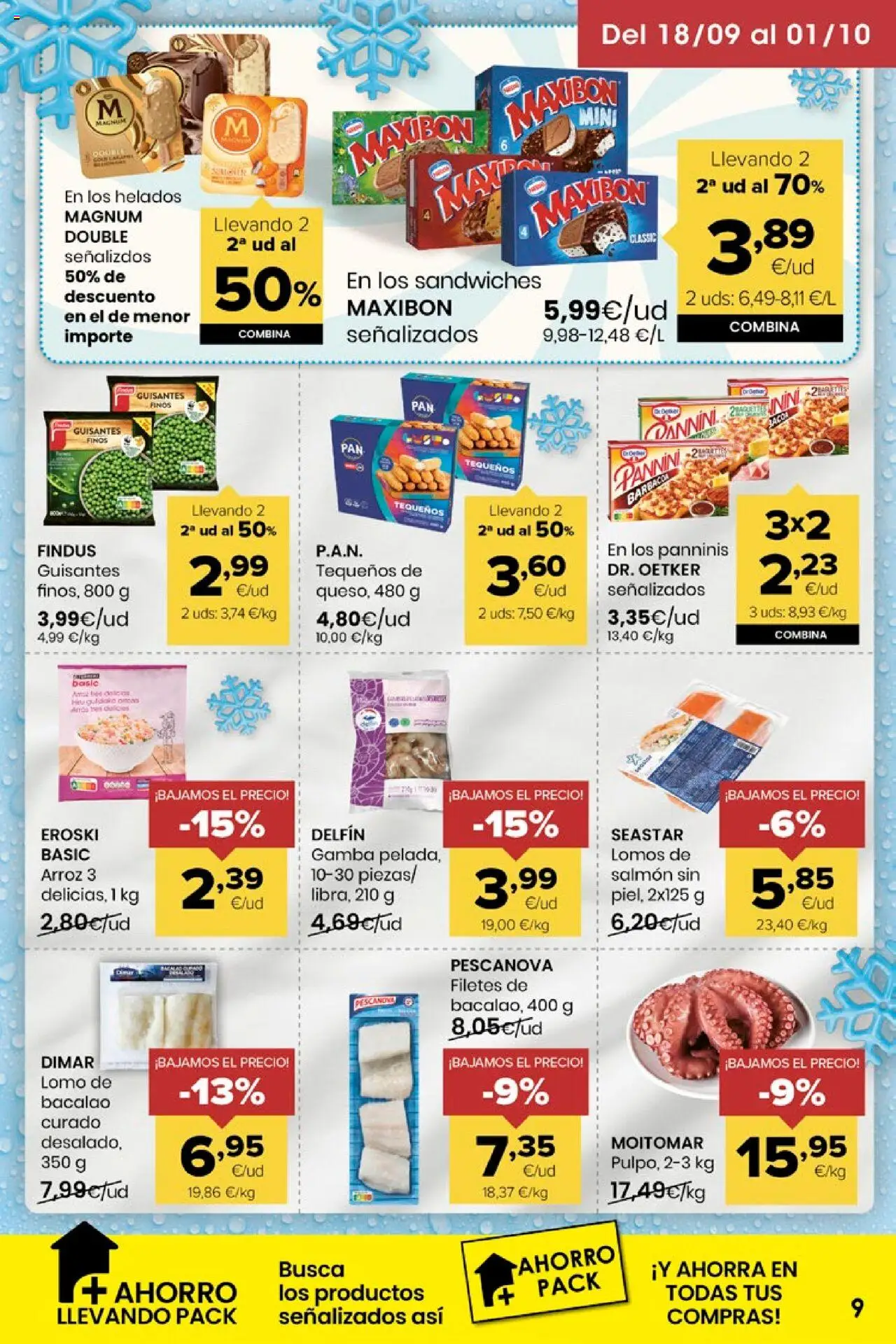 Eroski - Miramos por ti │ válido desde el 18.09.2025 | Página: 9 | Productos: Arroz, Barbacoa, Gamba