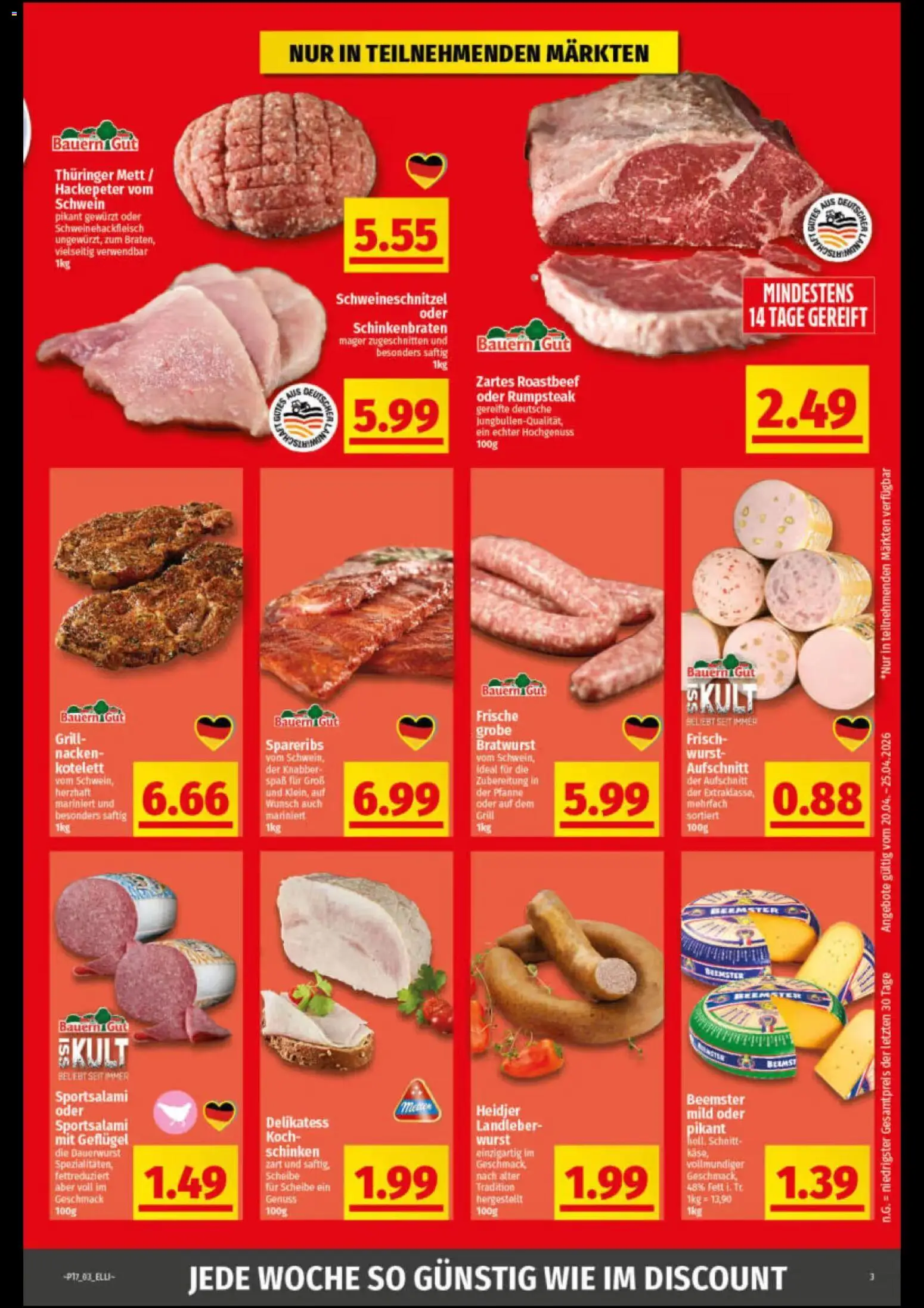 Elli Markt Prospekt Greffen – gültig ab 20.04.2026 | Seite: 12 | Produkte: Grill, Bratwurst, Roastbeef, Wurst