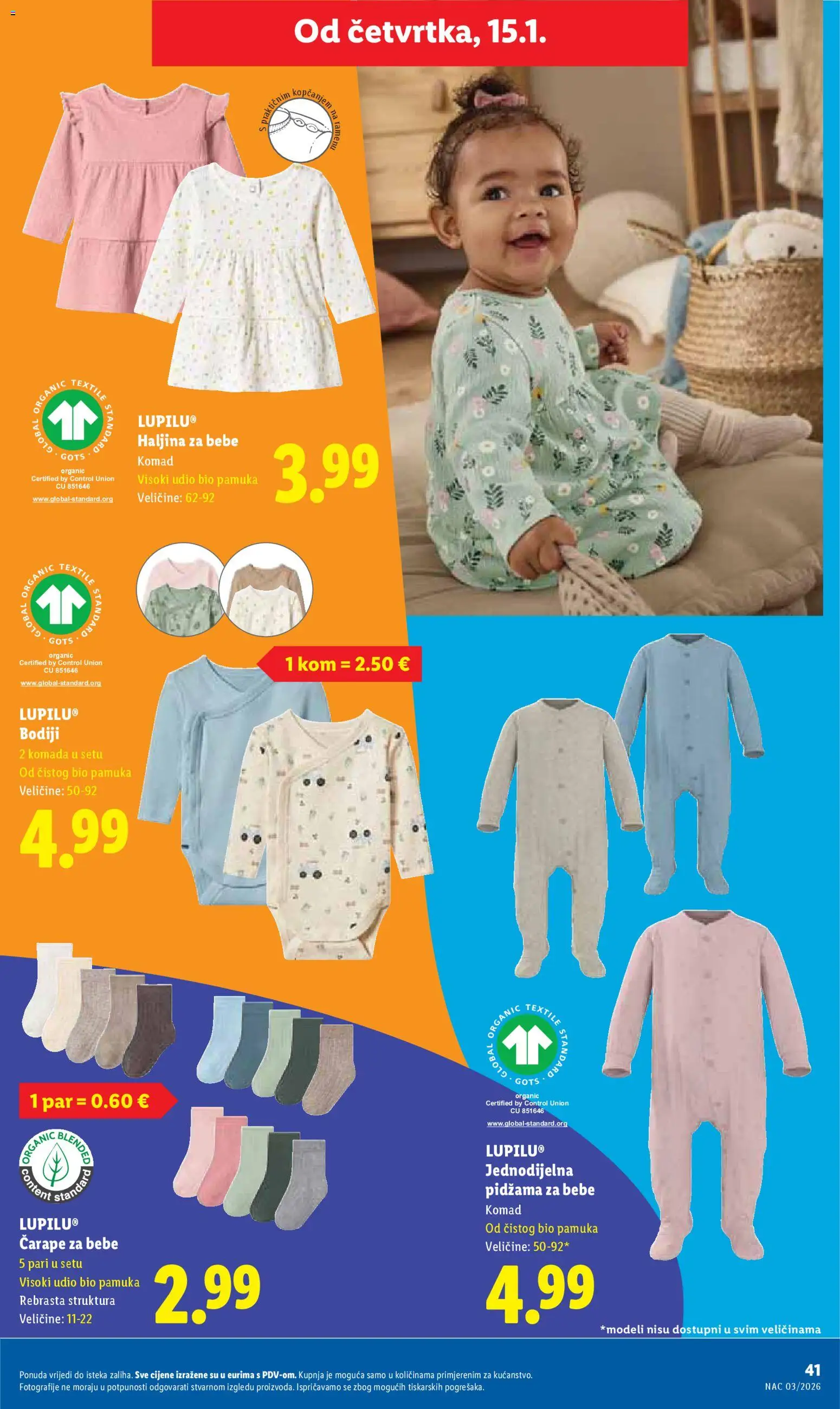 Lidl katalog | vrijedi od 12.01.2026 | Stranica: 41 | Proizvodi: Čarape, Pidžama, Haljina