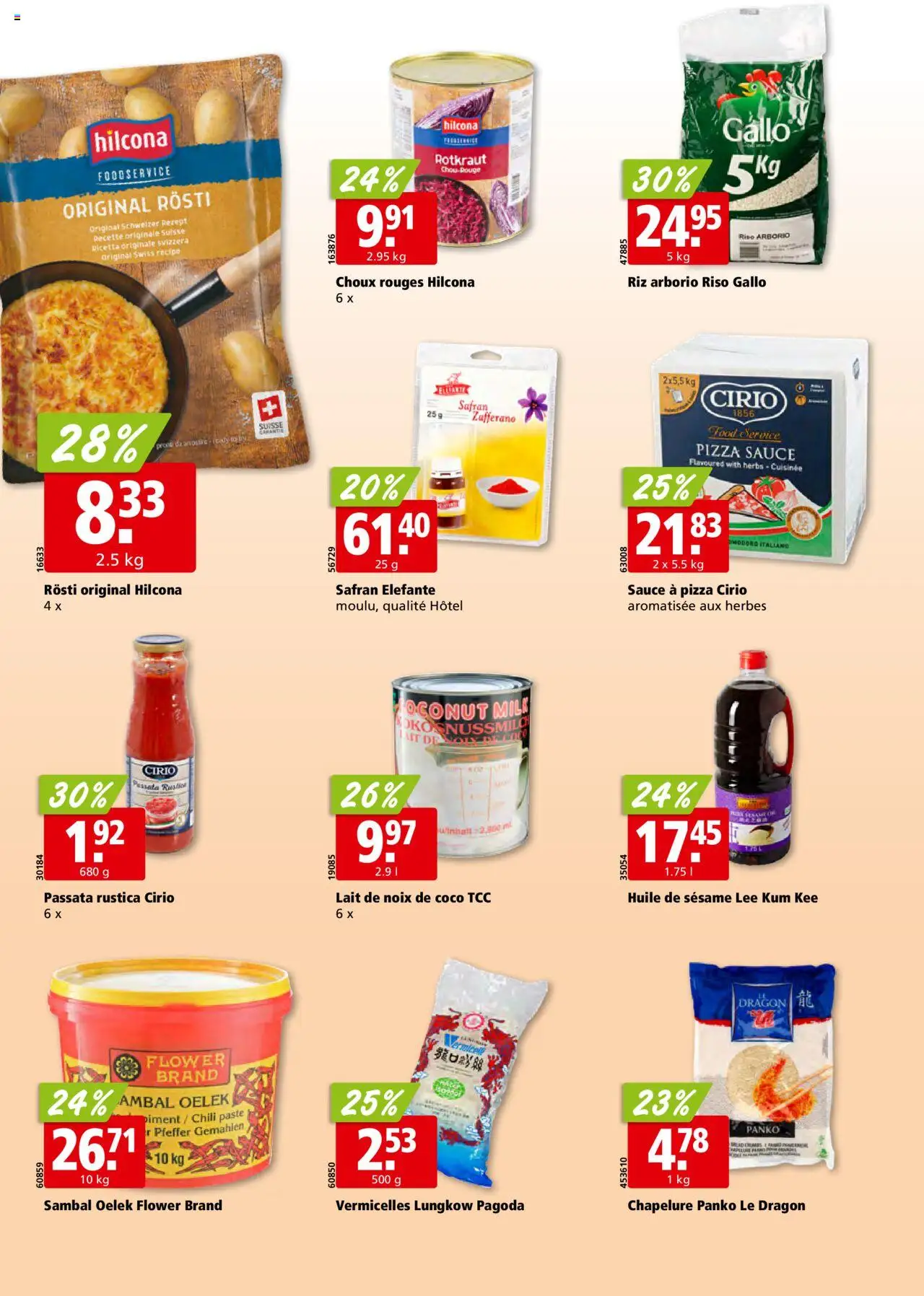 Aligro Aktionen Chavannes, Matran, Genève, Sion – gültig ab 20.10.2025 | Seite: 22 | Produkte: Rouge, Pizza, Chili, Pfeffer