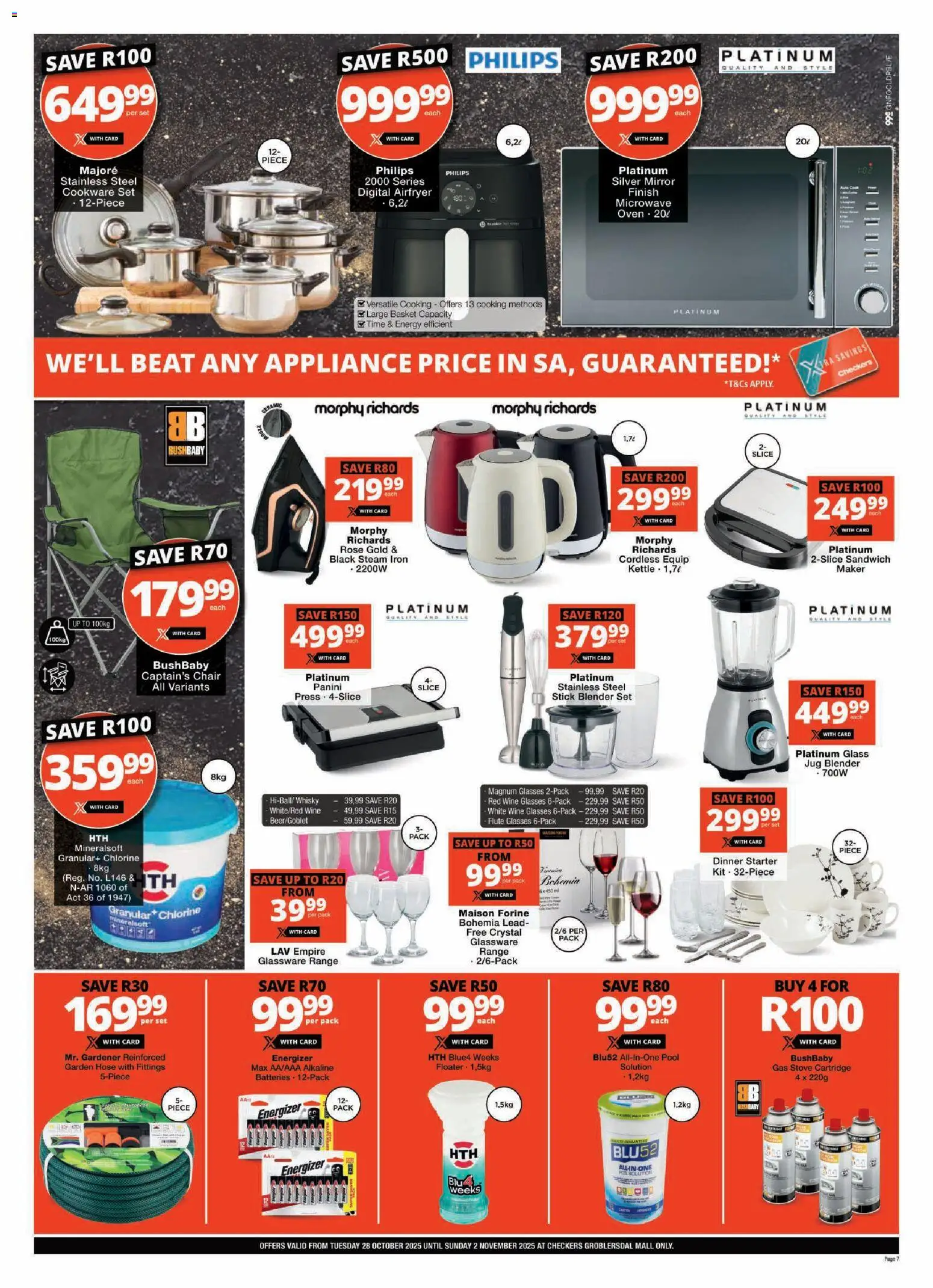 New Checkers catalogue – valid from 28.10.2025 | Page: 7 | Products: Microwave oven, Microwave, Wine, Garden hose
