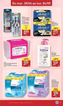 Aldi - Prévisualisation de Aldi catalogue valide à partir de 28.04.2026 | Page: 29 | Produits: Culottes menstruelles, Parfum, Poudre, Blush