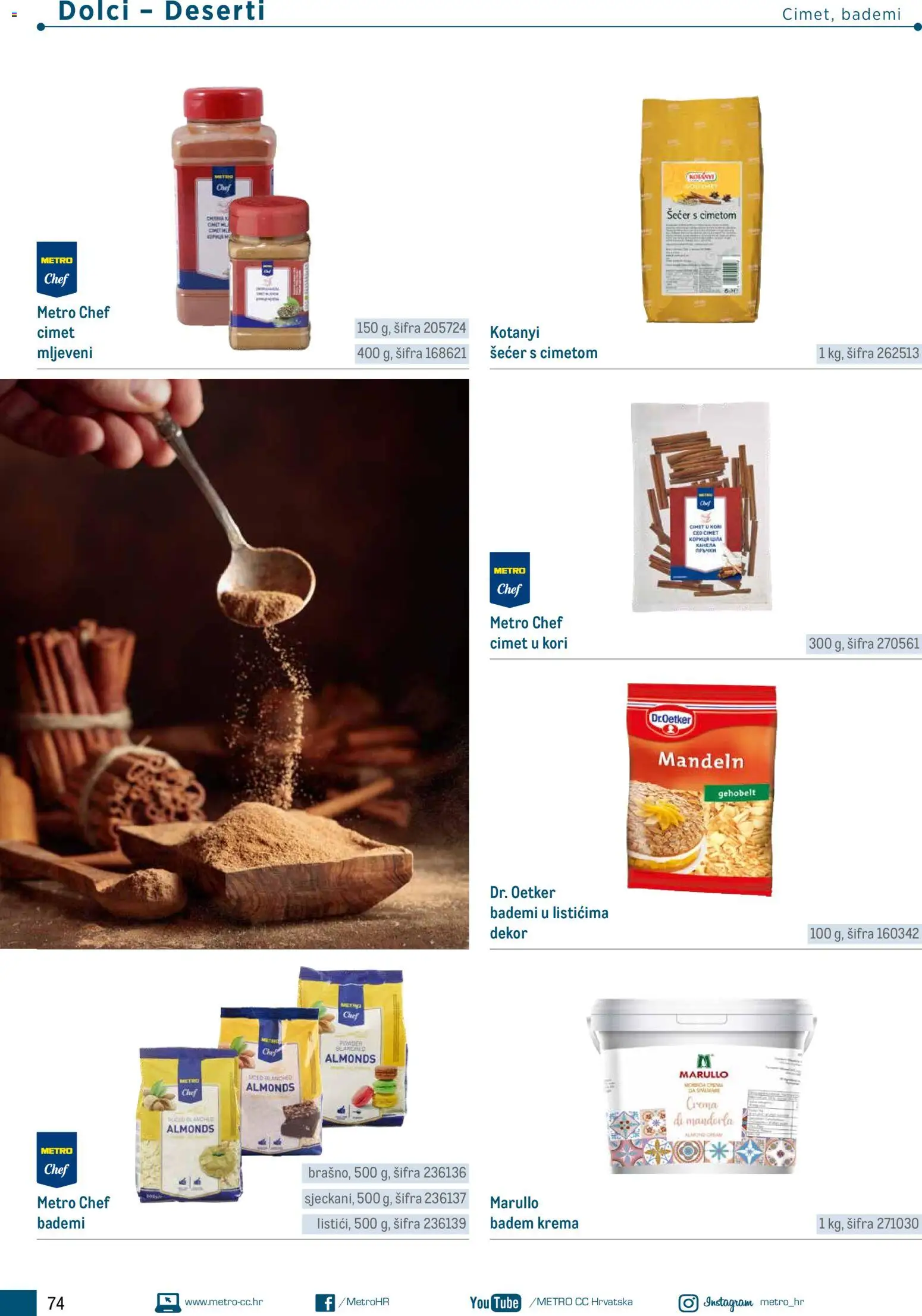 Metro katalog | vrijedi od 05.03.2026 | Stranica: 74 | Proizvodi: Krema, Šećer, Badem