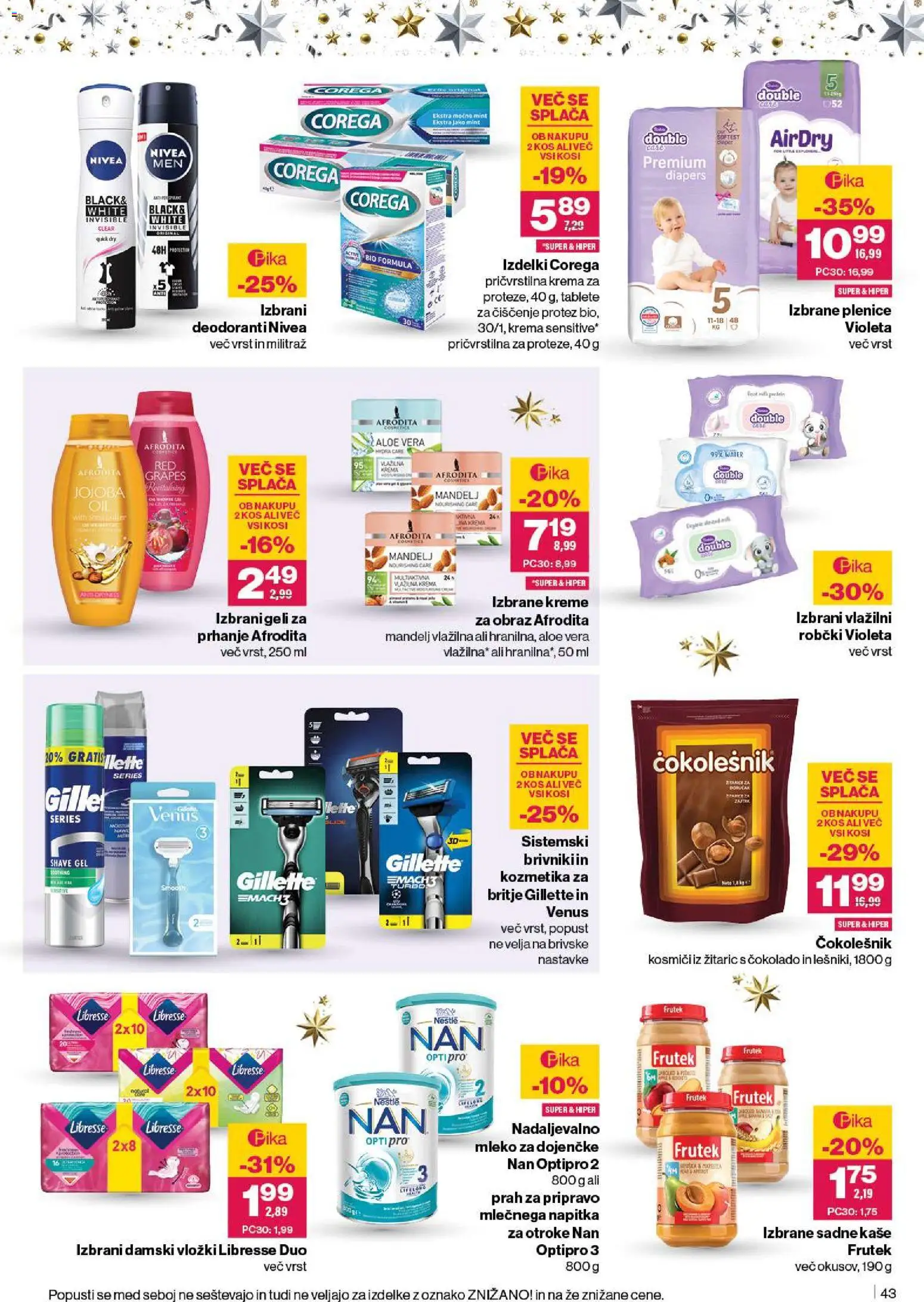 Novi Mercator katalog ponudbe – veljaven od 27.11.2025 | Stran: 45 | Izdelki: Plenice, Kos, Čokolešnik, Kosmici