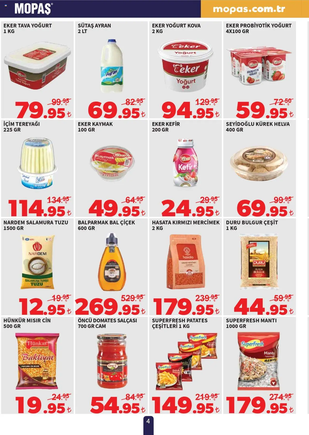 Mopaş Katalog - 18.10.2025 tarihinden itibaren geçerlidir | Sayfa: 4 | Ürünler: Ravioli, Tereyağı, Domates, Mısır