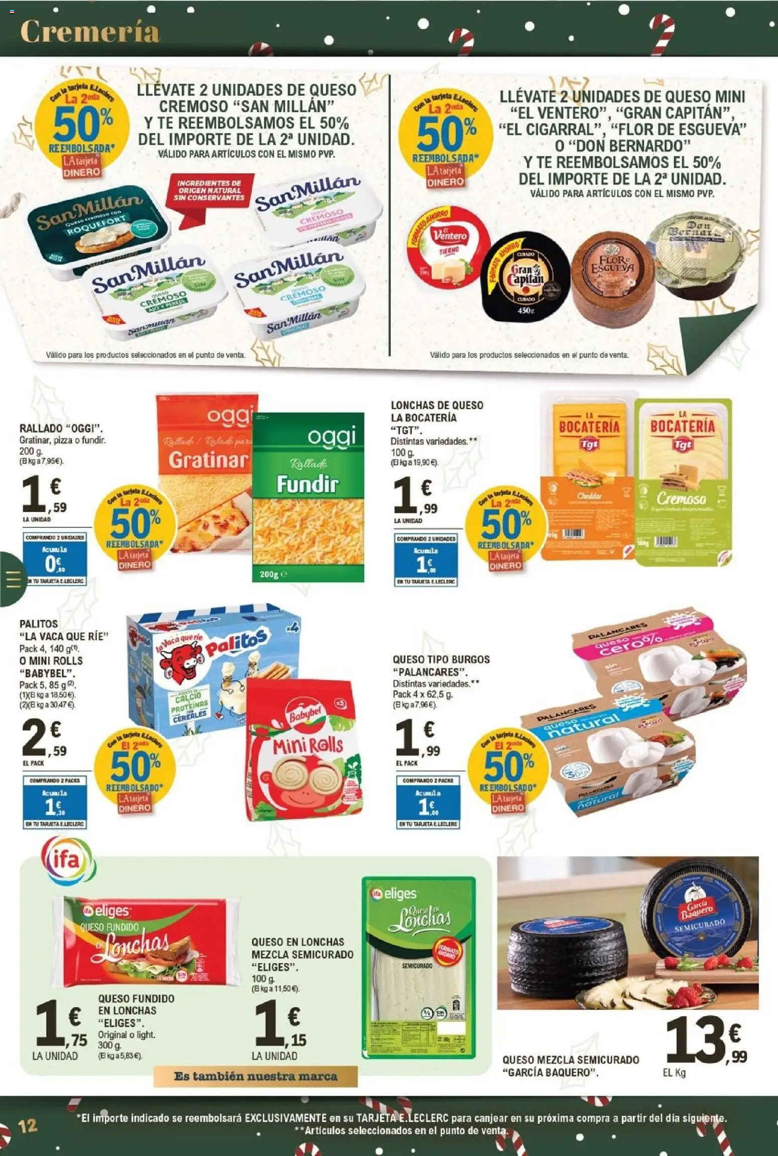 E.Leclerc folleto │ válido desde el 03.12.2025 | Página: 12 | Productos: Γραβάτα, Κρεμάστρα, Queso rallado, Té