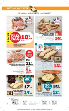 bi1 - Prévisualisation de bi1 catalogue valide à partir de 03.11.2025 | Page: 40 | Produits: Saucisson, Raclette, Lait, Porc