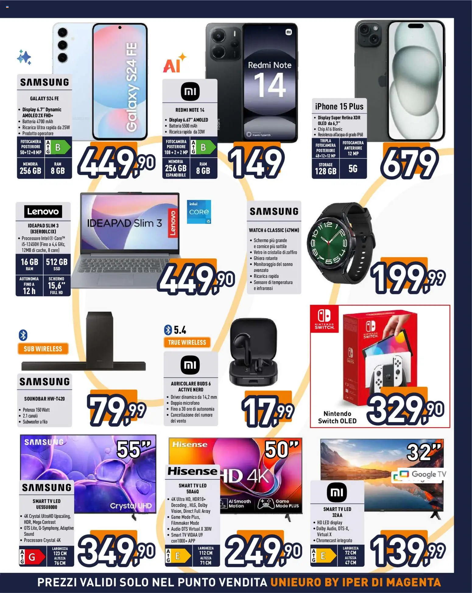 Volantino Iper del 14.11.2025 | Pagina: 7 | Prodotti: Schermo, Soundbar, Microfono, Samsung