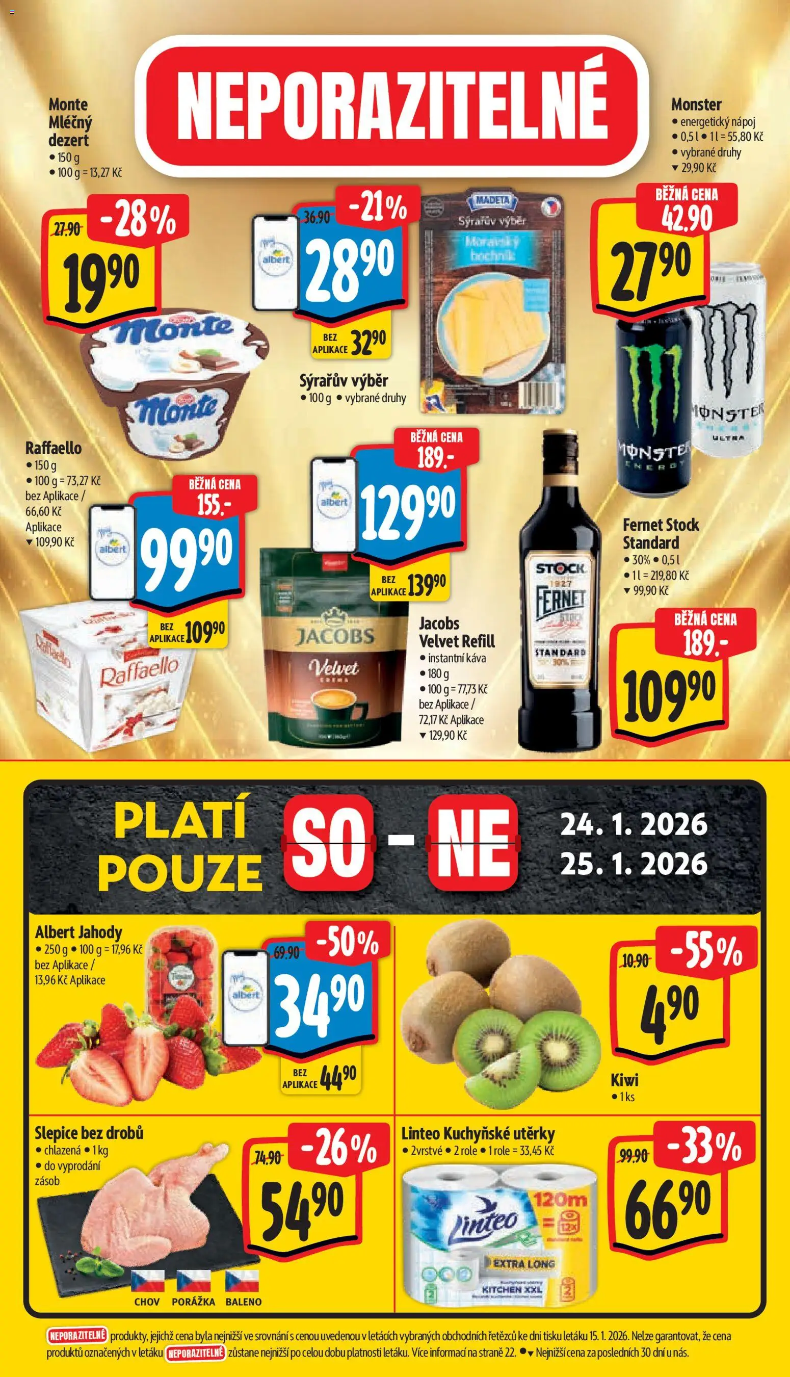 Albert leták - Supermarket od 21.01.2026 | Strana: 6 | Produkty: Káva, Kiwi, Instantní káva, Jacobs