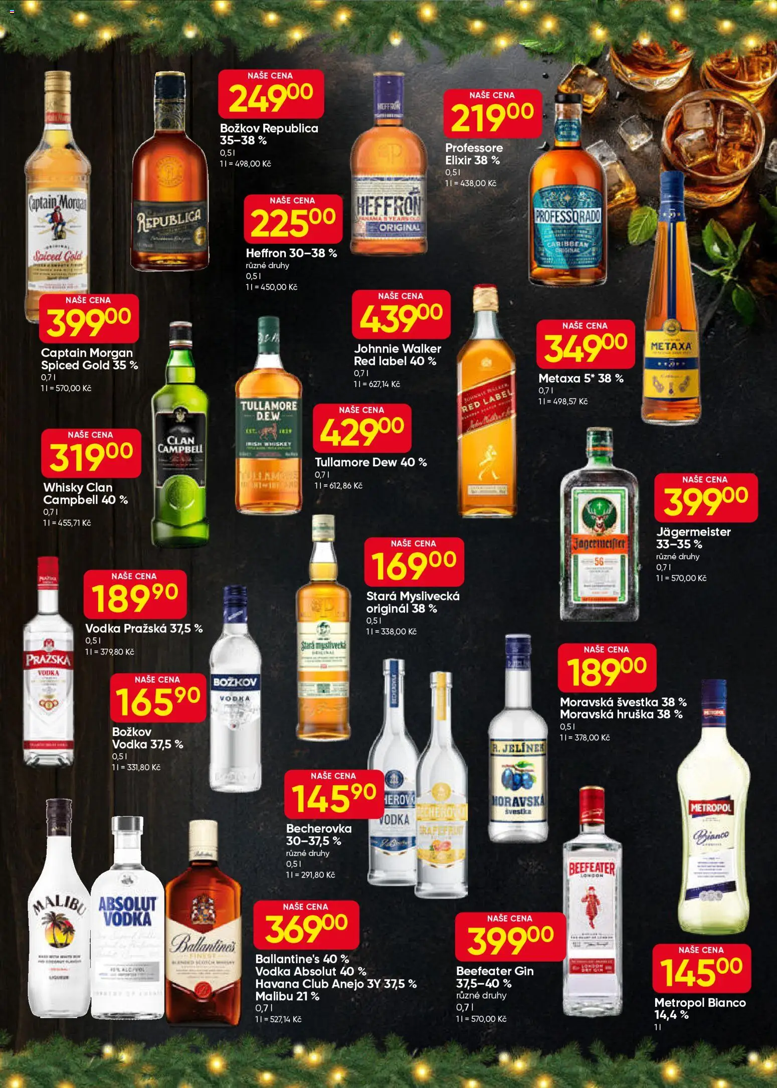 Hruška leták od 22.12.2025 | Strana: 9 | Produkty: Heffron, Božkov, Becherovka, Captain Morgan