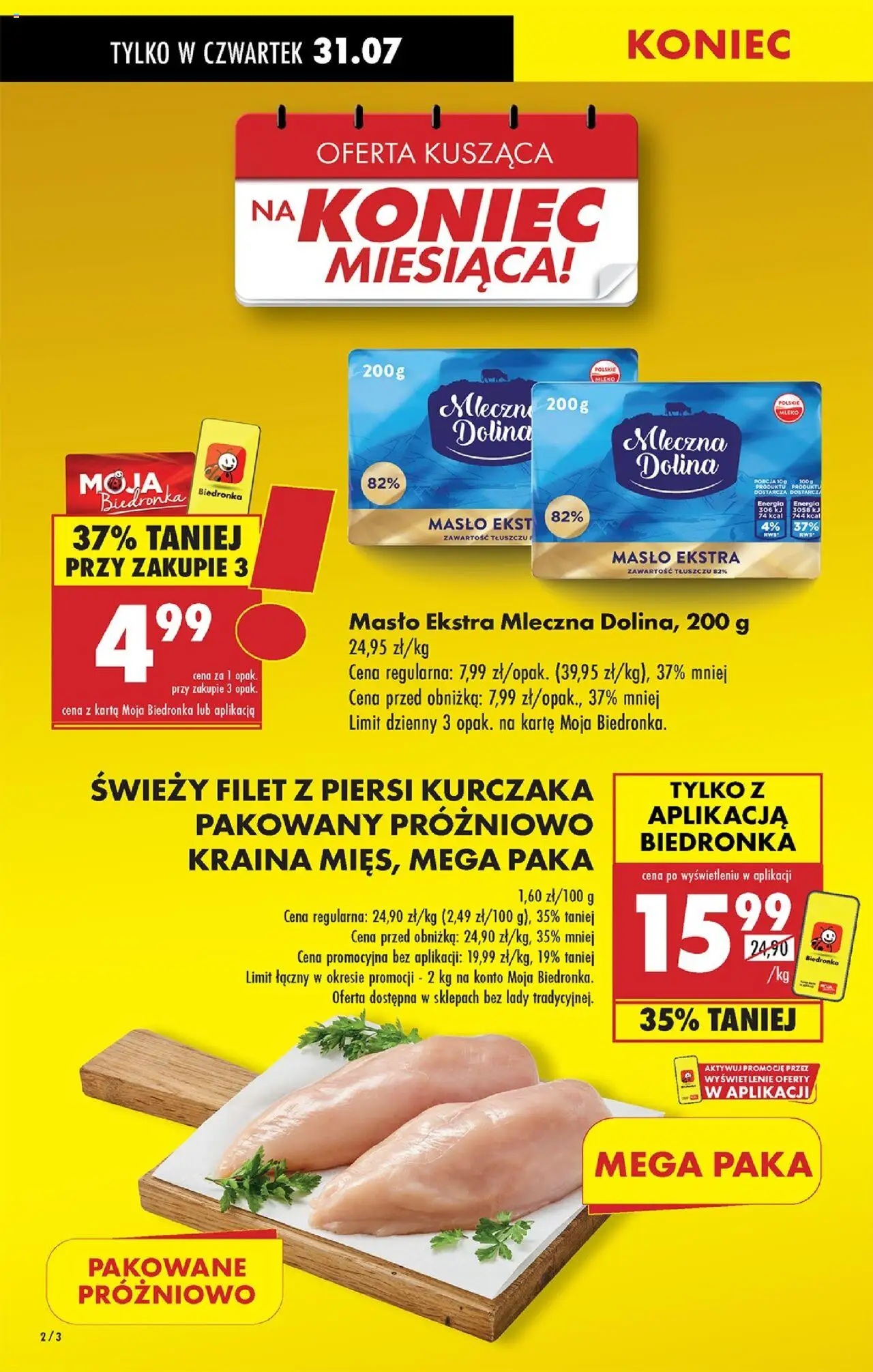 Biedronka gazetka - Oferta W tym tygodniu od 31.07.2025 | Strona: 4 | Produkty: Karta, Piersi, Masło, Filet z piersi kurczaka