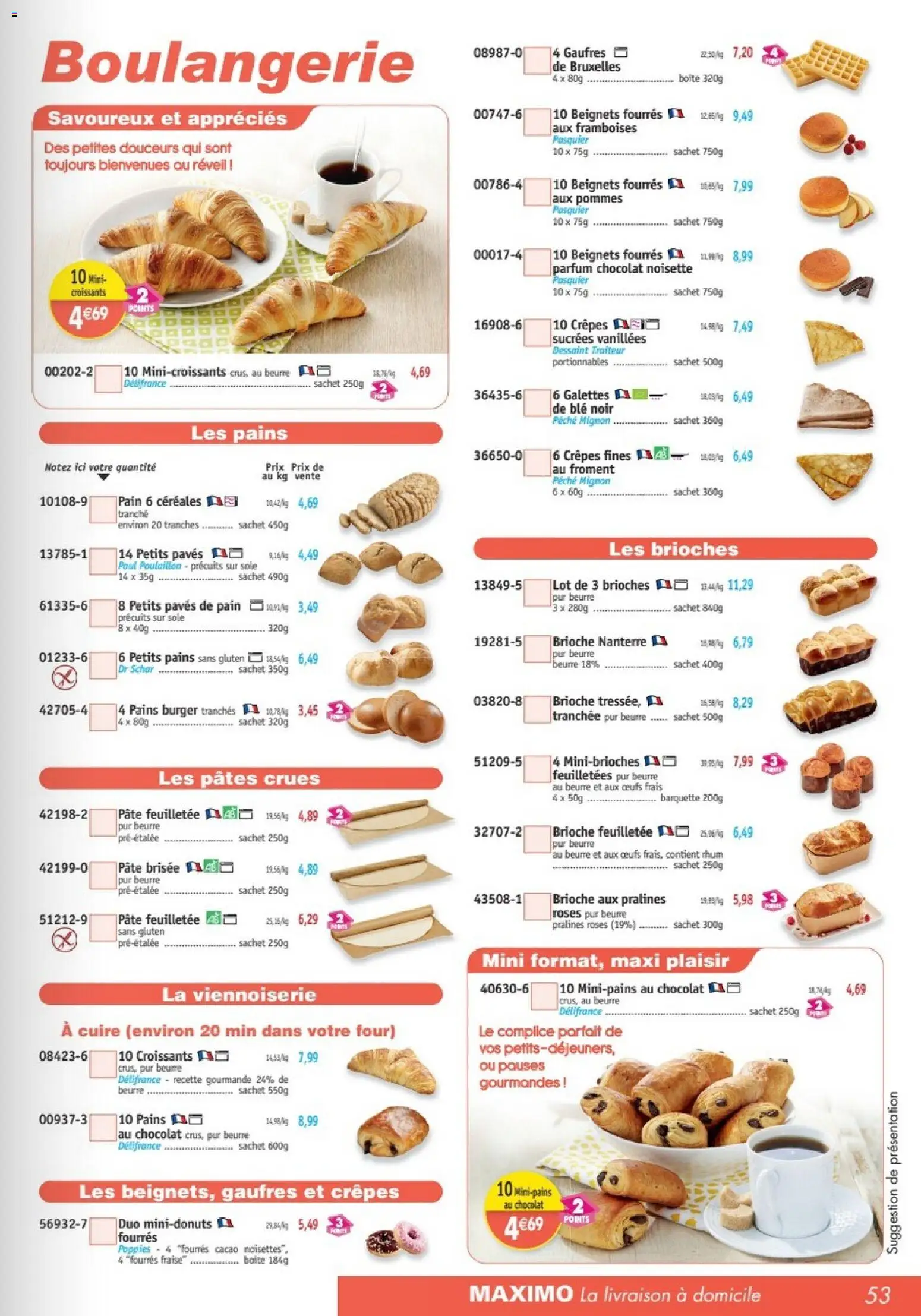 {H1} | Page: 53 | Produits: Fraise, Pâte brisée, Rhum, Gaufres