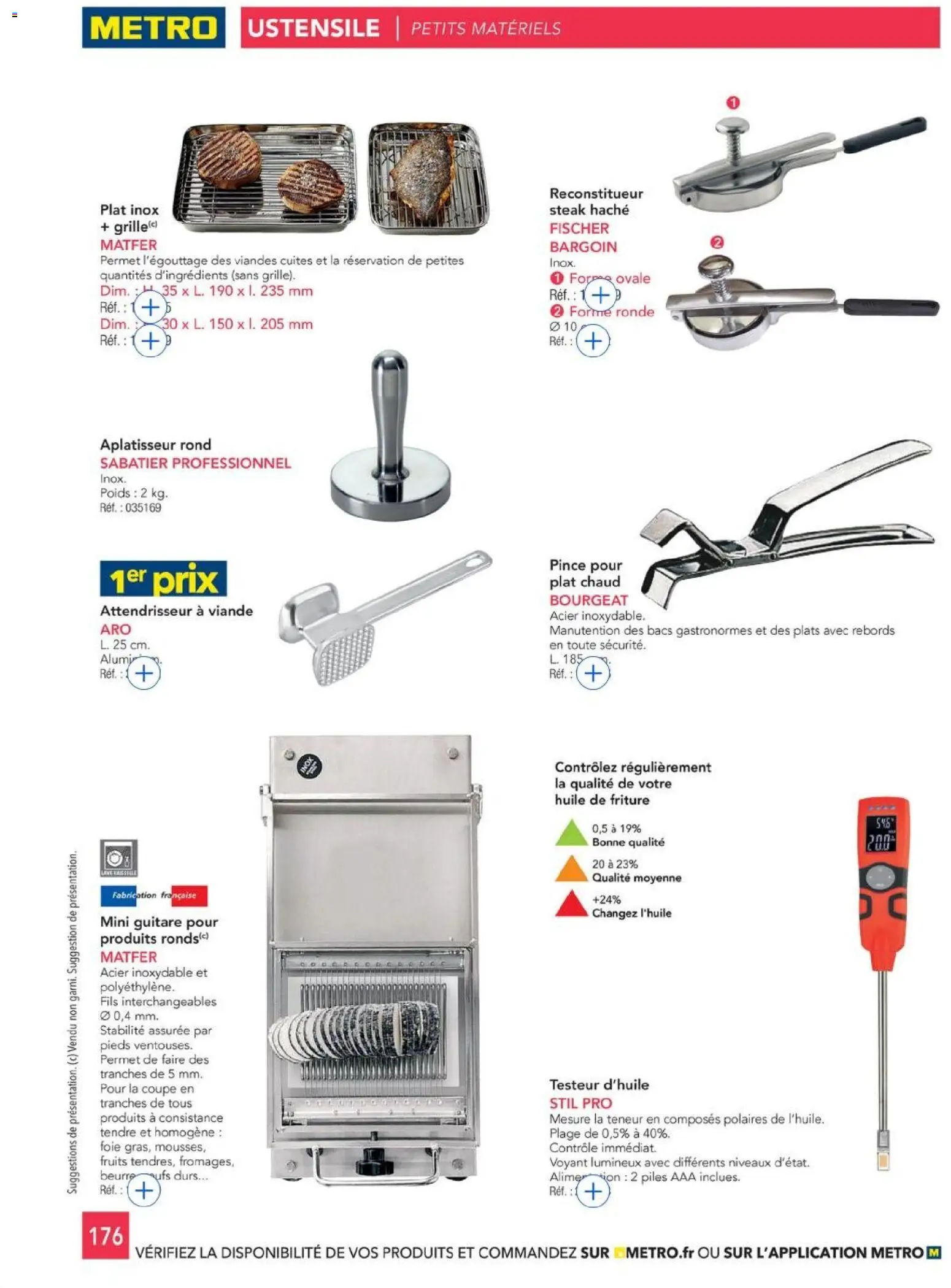 {H1} | Page: 176 | Produits: Poids, Beurre, Huile, Piles