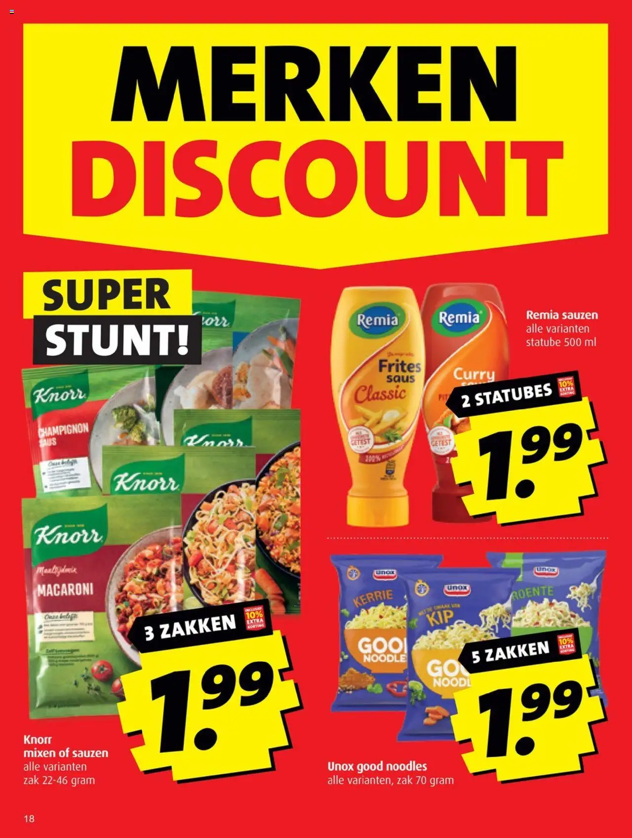  | Pagina: 18 | Producten: Champignon, Macaroni, Zak, Saus