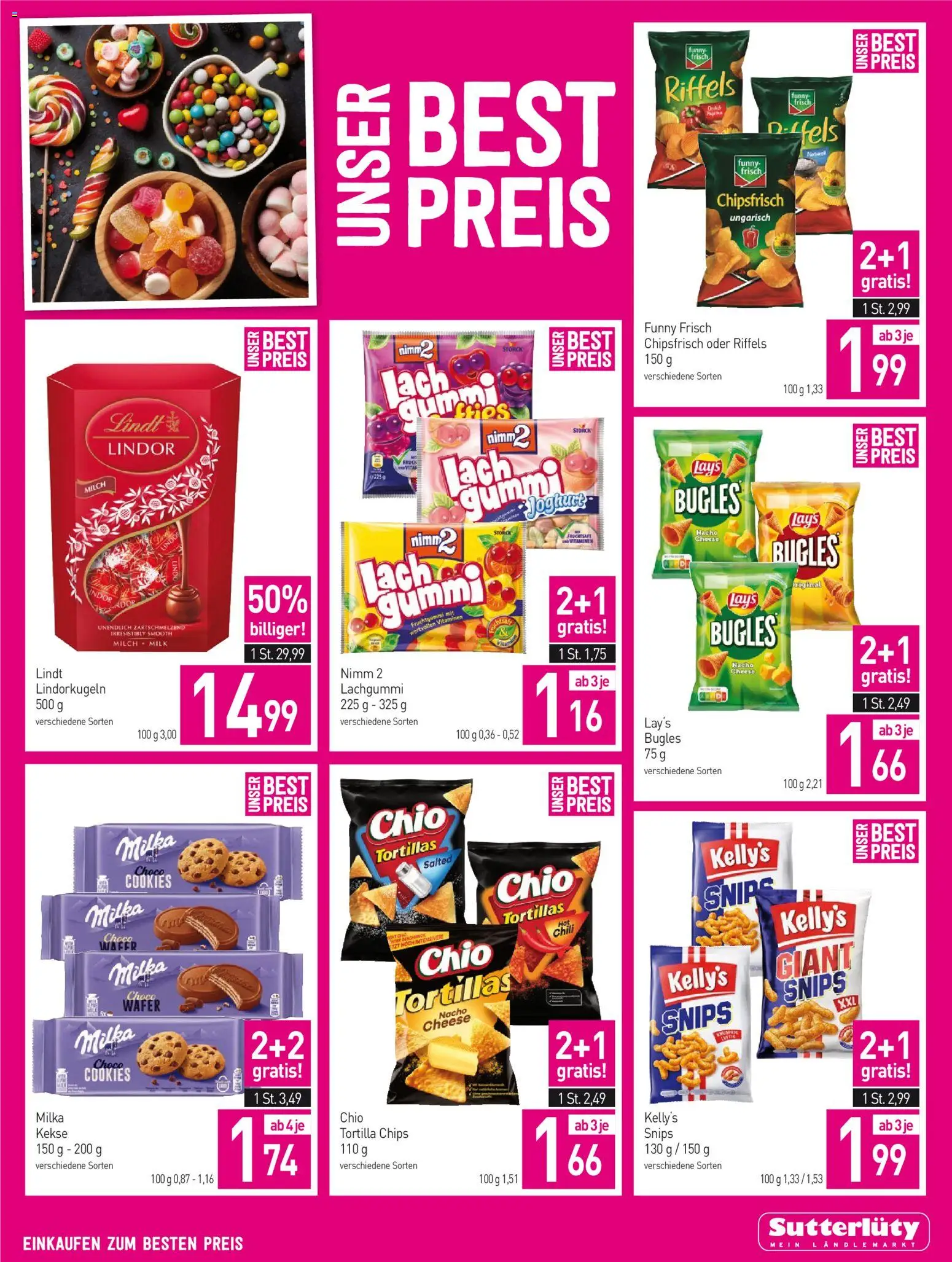 Sutterlüty Flugblatt gültig ab 09.04.2026 | Seite: 5 | Produkte: Chips, Kekse, Chili, Milch