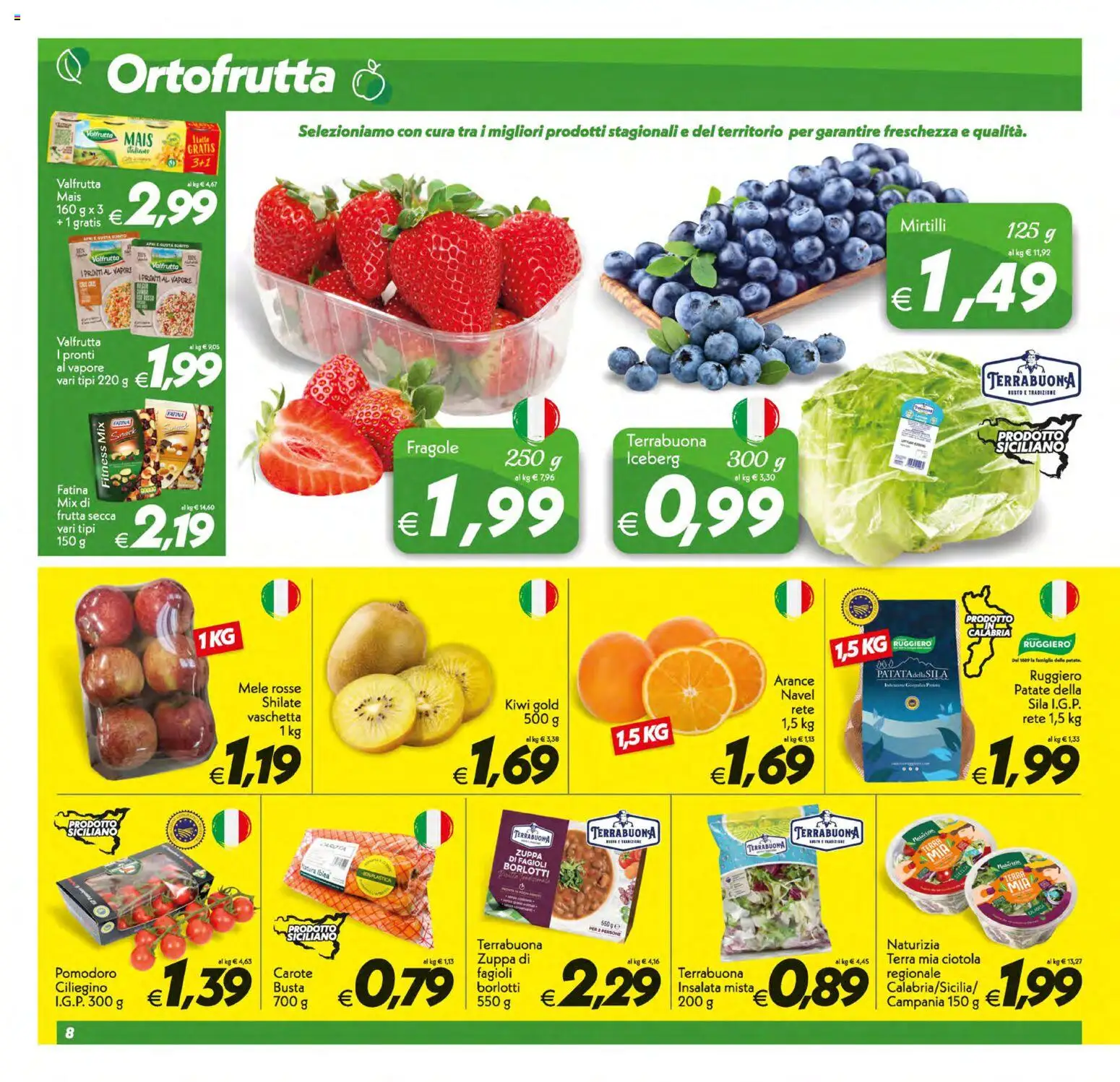 Volantino SuperConveniente del 03.02.2026 | Pagina: 8 | Prodotti: Insalata, Patate, Pomodoro, Ciotola