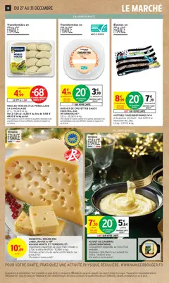 Intermarché - Prévisualisation de HUÎTRES FINES BRETONNES N°4, 2 douzaines minimum - Soit 8.99 € la bourriche de 1.5kg, 1,5 kg - 5,99 € le kg valide à partir de 23.12.2025 | Page: 18 | Produits: Aligot, Emmental, Huîtres fines, Lait