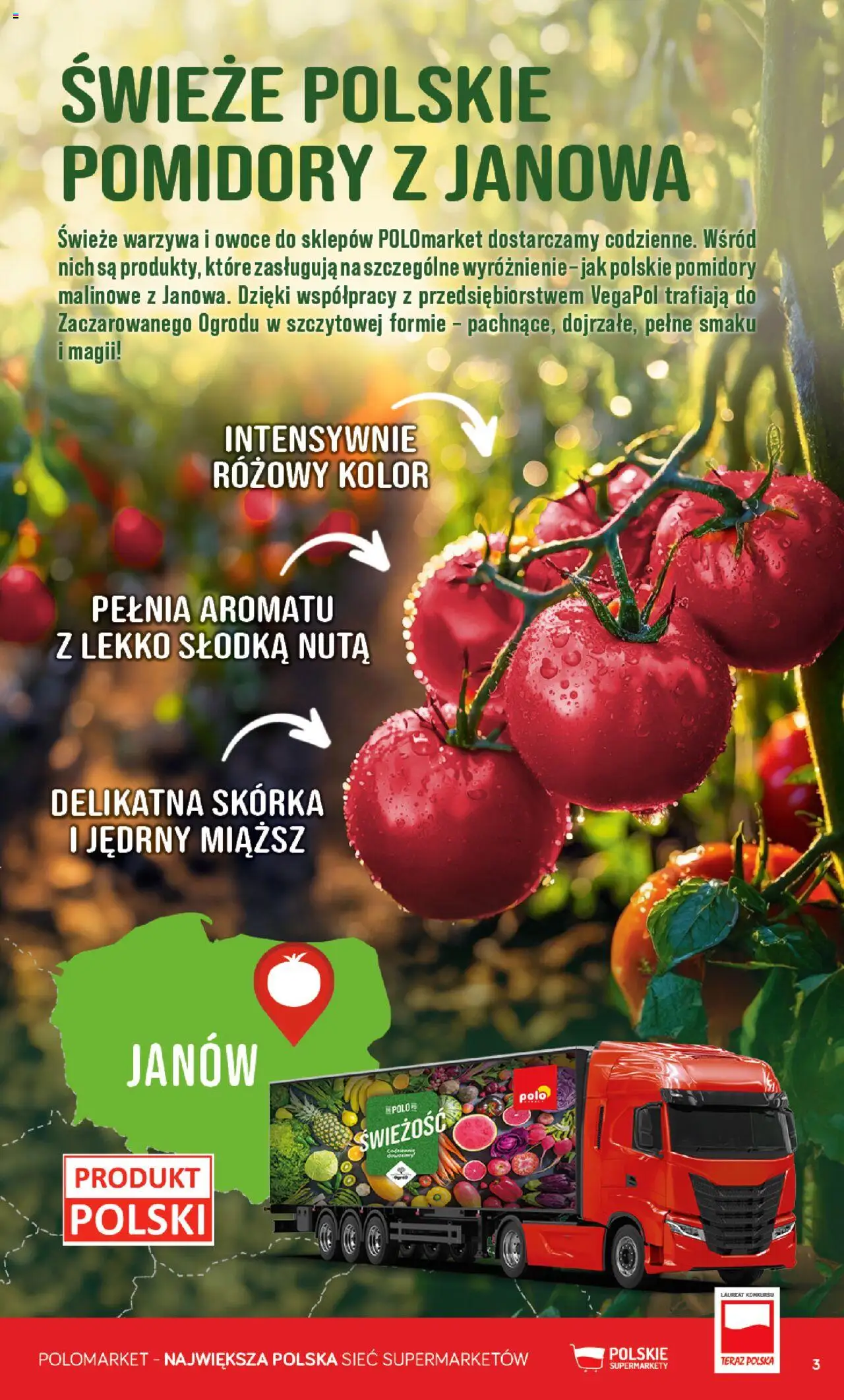POLOmarket Gazetka od 25.06.2025 | Strona: 3 | Produkty: Pomidory malinowe, Pomidory, Warzywa, Owoce