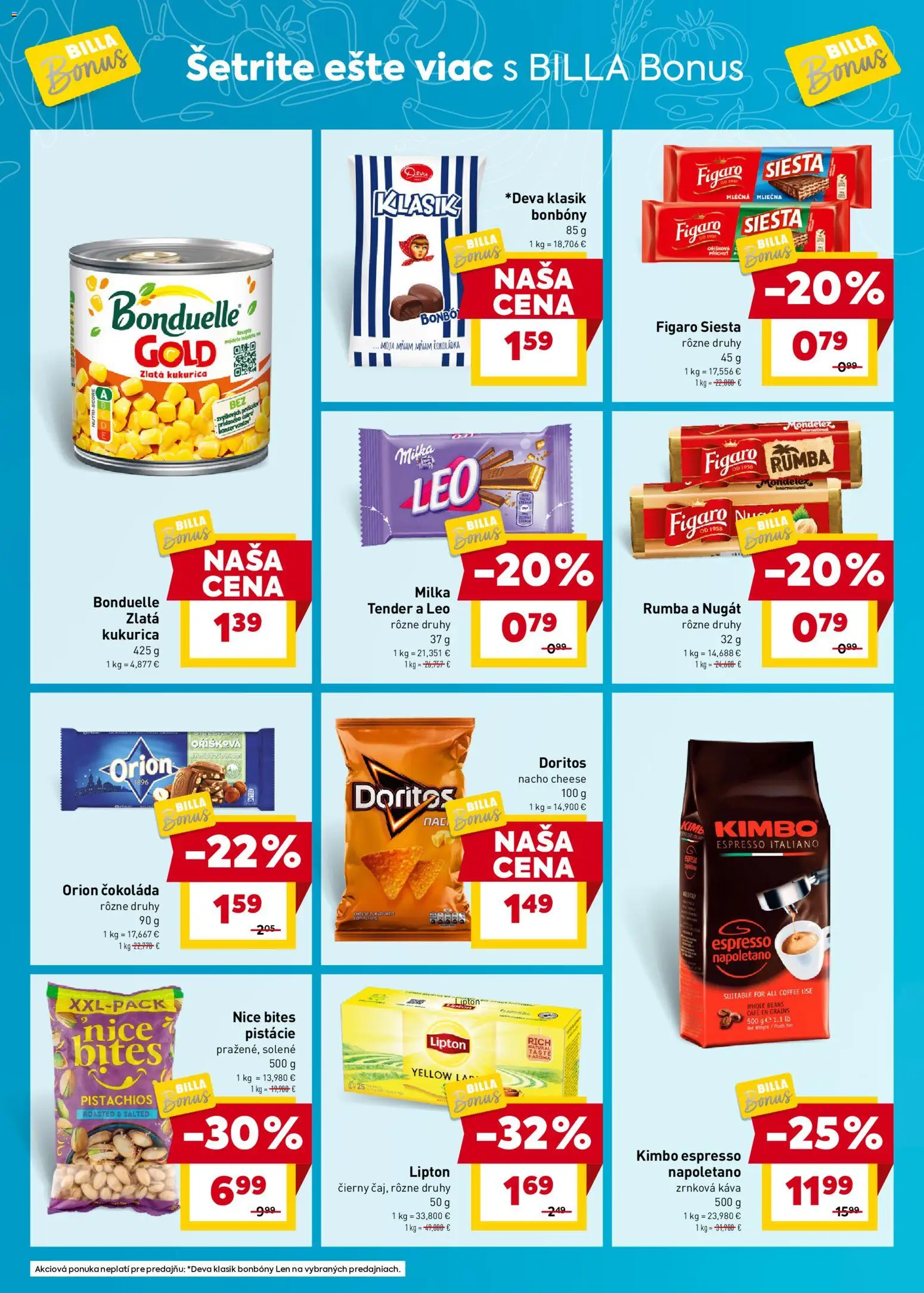 Nové Billa akcie – leták je platný od 25.03.2026 | Strana: 4 | Produkty: Káva, Čokoláda, Milka, Pistácie
