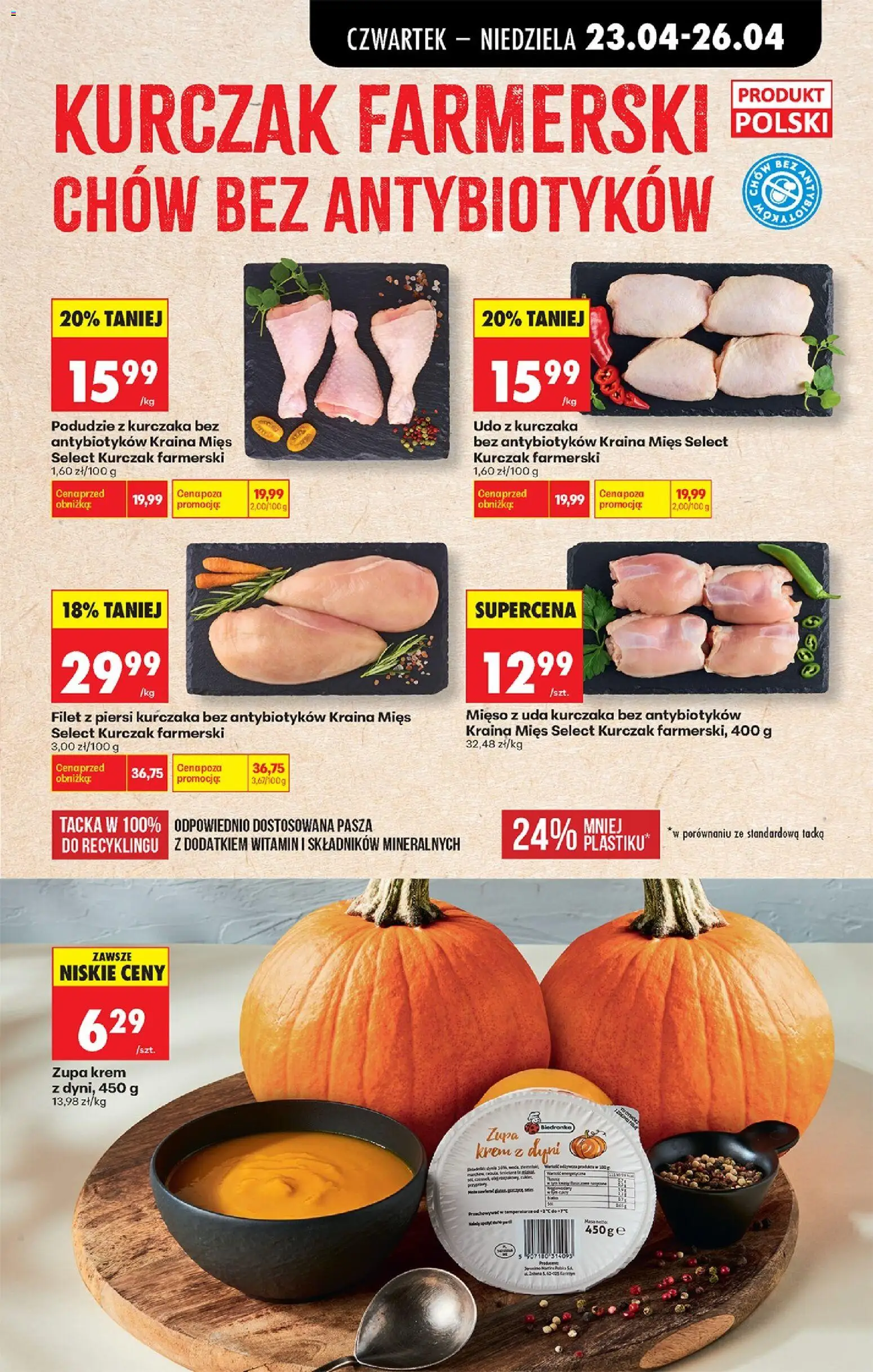 Biedronka Polsko leták - Codziennie niskie ceny od 23.04.2026 | Strana: 45 | Produkty: Krém, Filet
