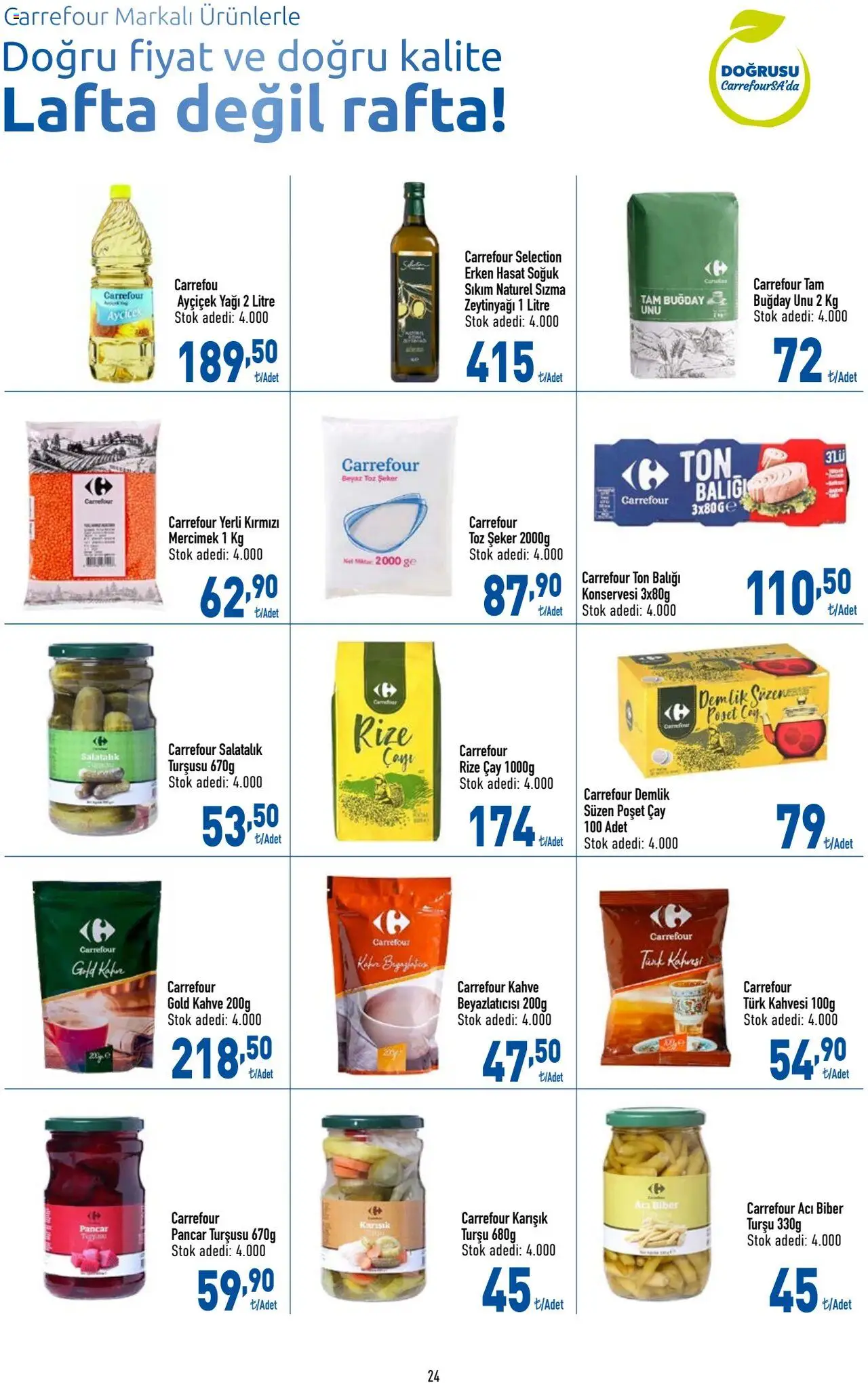 CarrefourSA Katalog - 09.10.2025 tarihinden itibaren geçerlidir | Sayfa: 24 | Ürünler: Şeker, Salatalık, Biber, Demlik