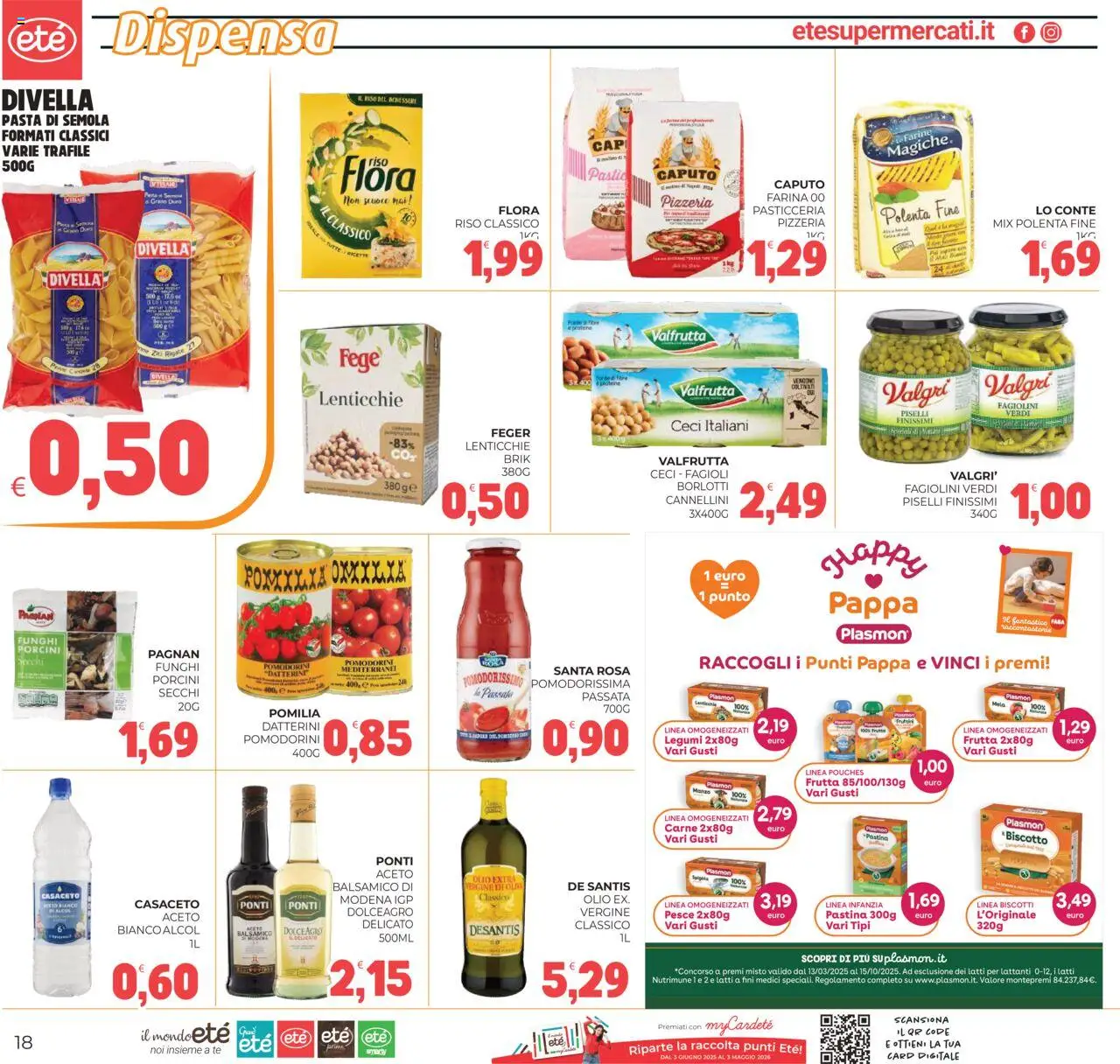 Volantino Eté del 21.10.2025 | Pagina: 18 | Prodotti: Legumi, Olio, Pasta, Funghi