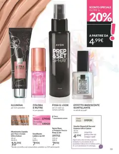 Volantino Avon del 01.08.2025 | Pagina: 33 | Prodotti: Illuminante, Trucco