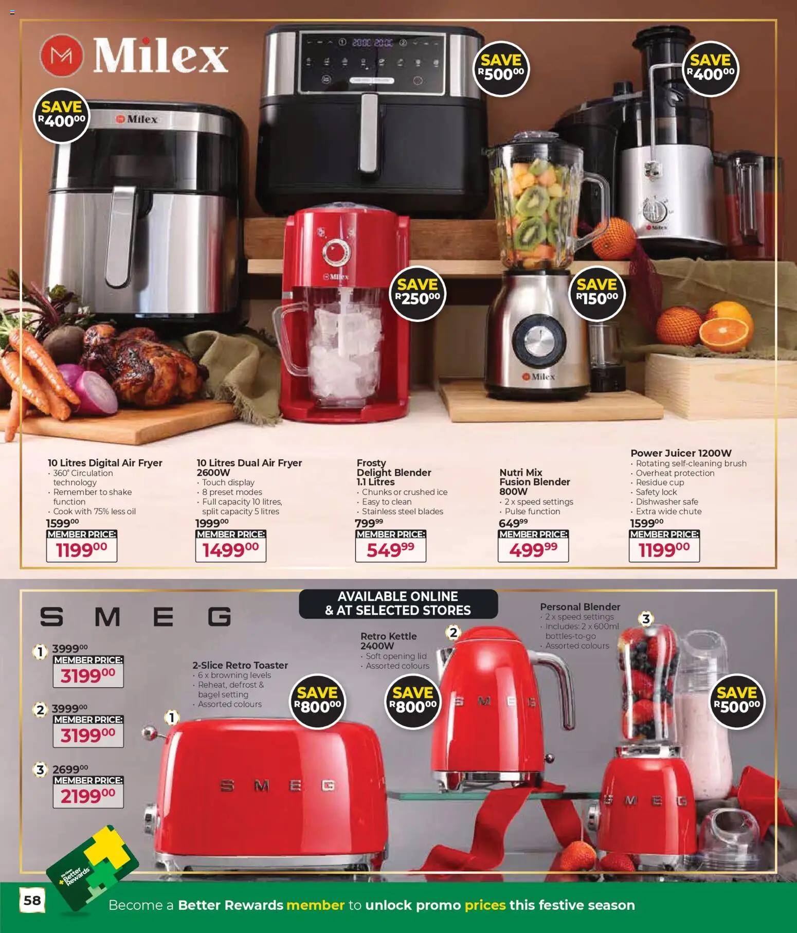 New Dis-Chem catalogue – valid from 29.10.2025 | Page: 58 | Products: Juicer, Air fryer, Oil, Brush