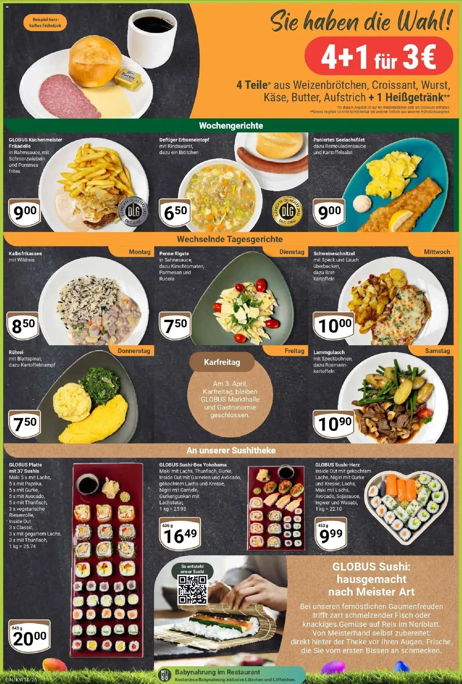 Globus prospekt Homburg-Einöd	 – gültig ab 30.03.2026 | Seite: 6 | Produkte: Rucola, Pommes, Lachs, Babynahrung