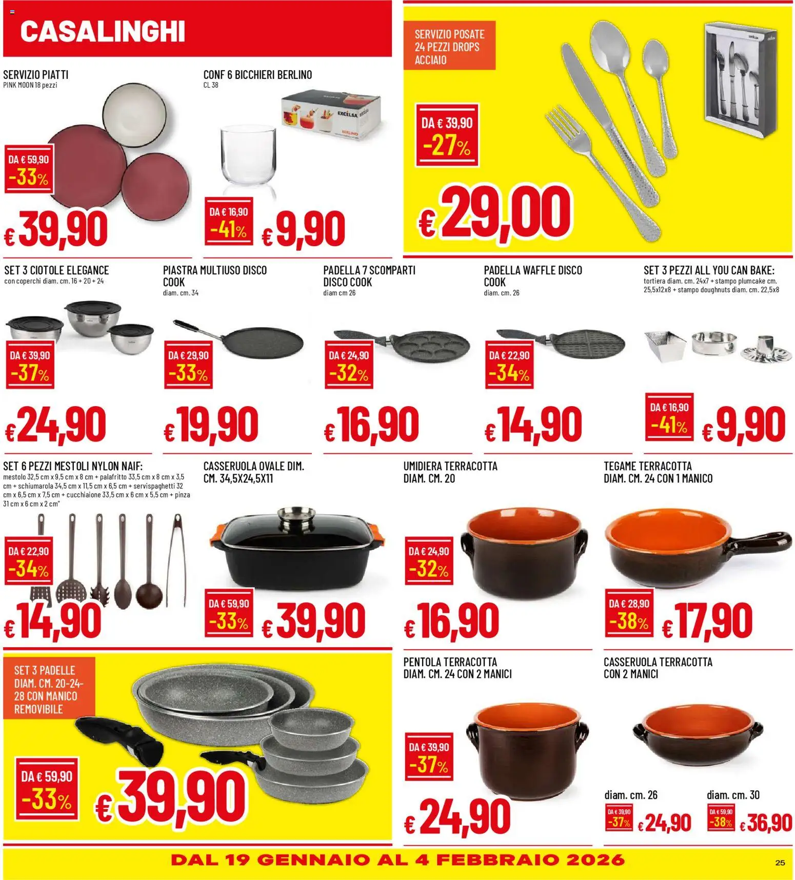 Volantino Galassia del 15.01.2026 | Pagina: 25 | Prodotti: Tortiera, Plumcake, Padella, Casseruola
