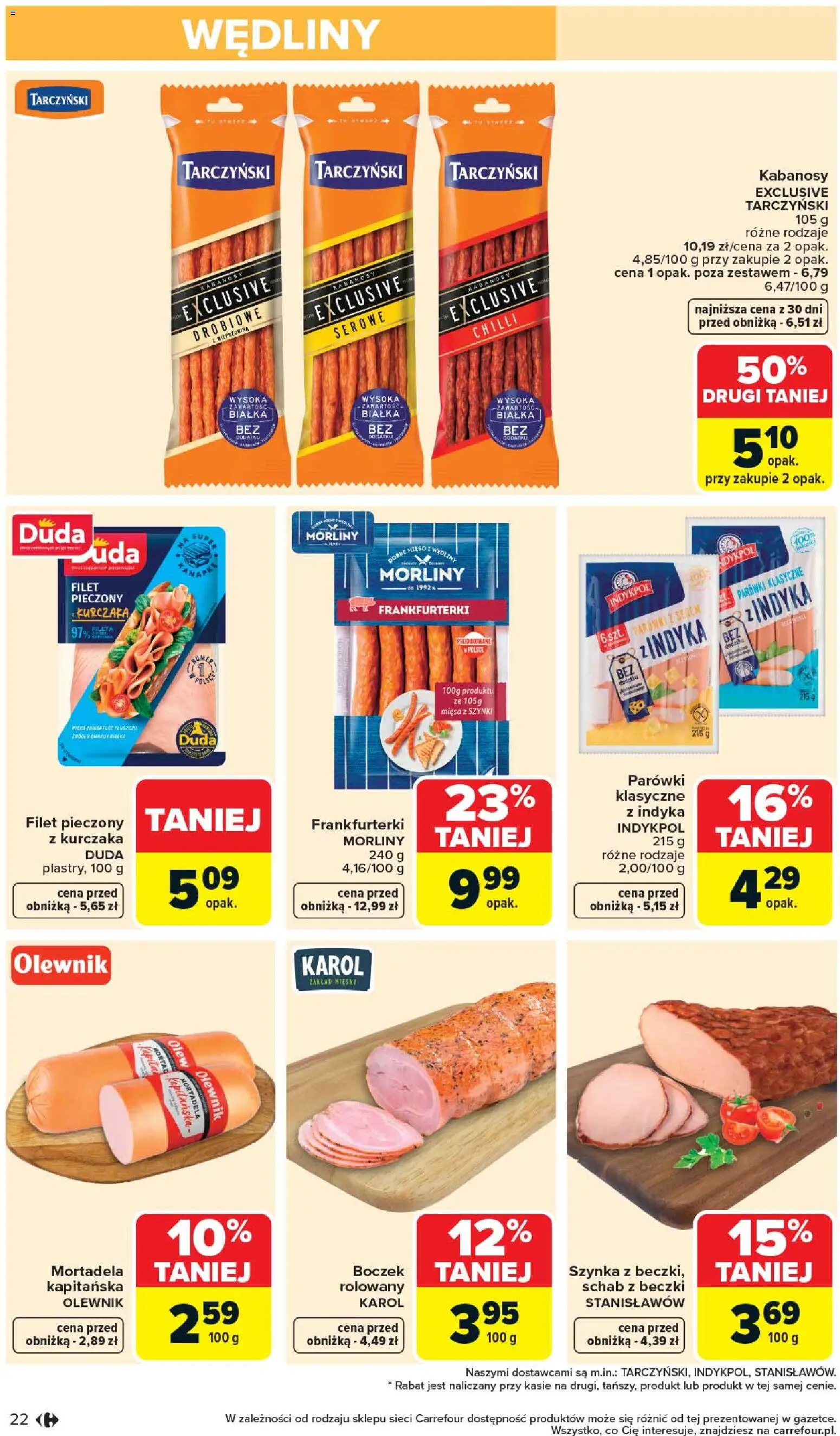 Carrefour gazetka od 20.04.2026 | Strona: 24 | Produkty: Mortadela, Kabanosy, Parówki, Szynka