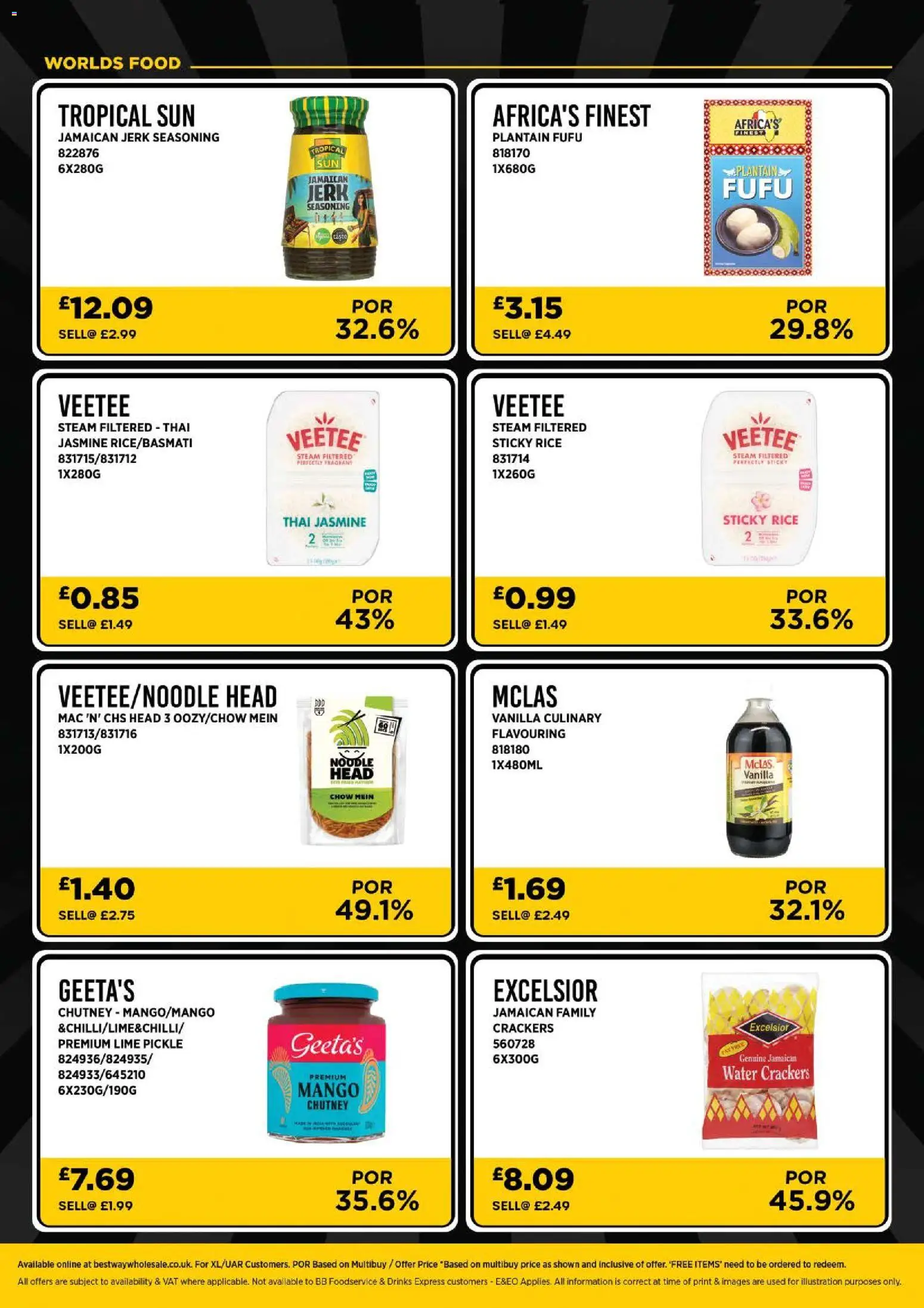 {H1} | Page: 19 | Products: Rice, Mango, Crackers, Vanilla