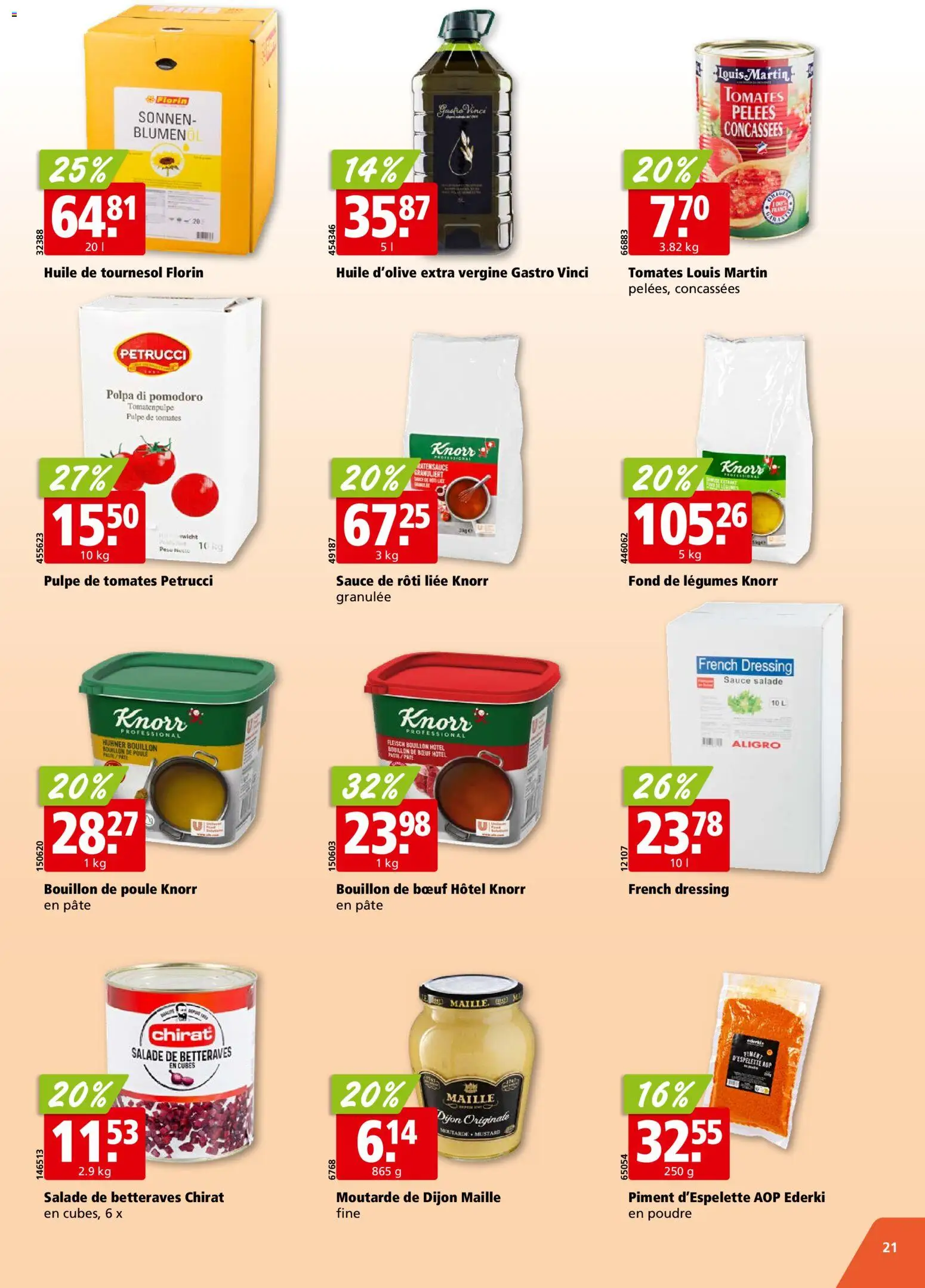 Aligro Aktionen Chavannes, Matran, Genève, Sion – gültig ab 02.03.2026 | Seite: 21 | Produkte: Dressing