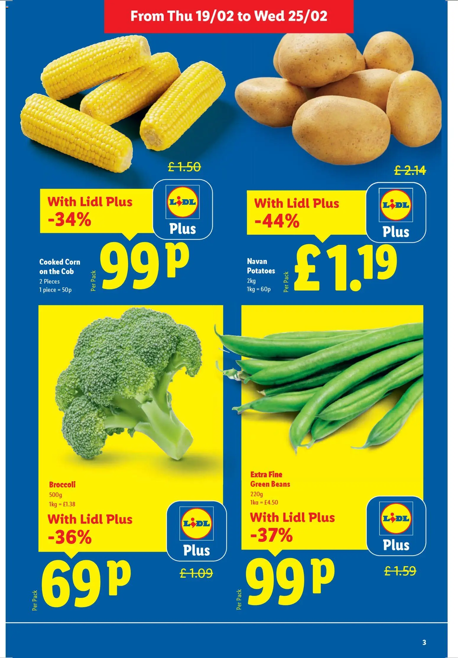 {H1} | Page: 3 | Products: Green beans, Broccoli, Potatoes