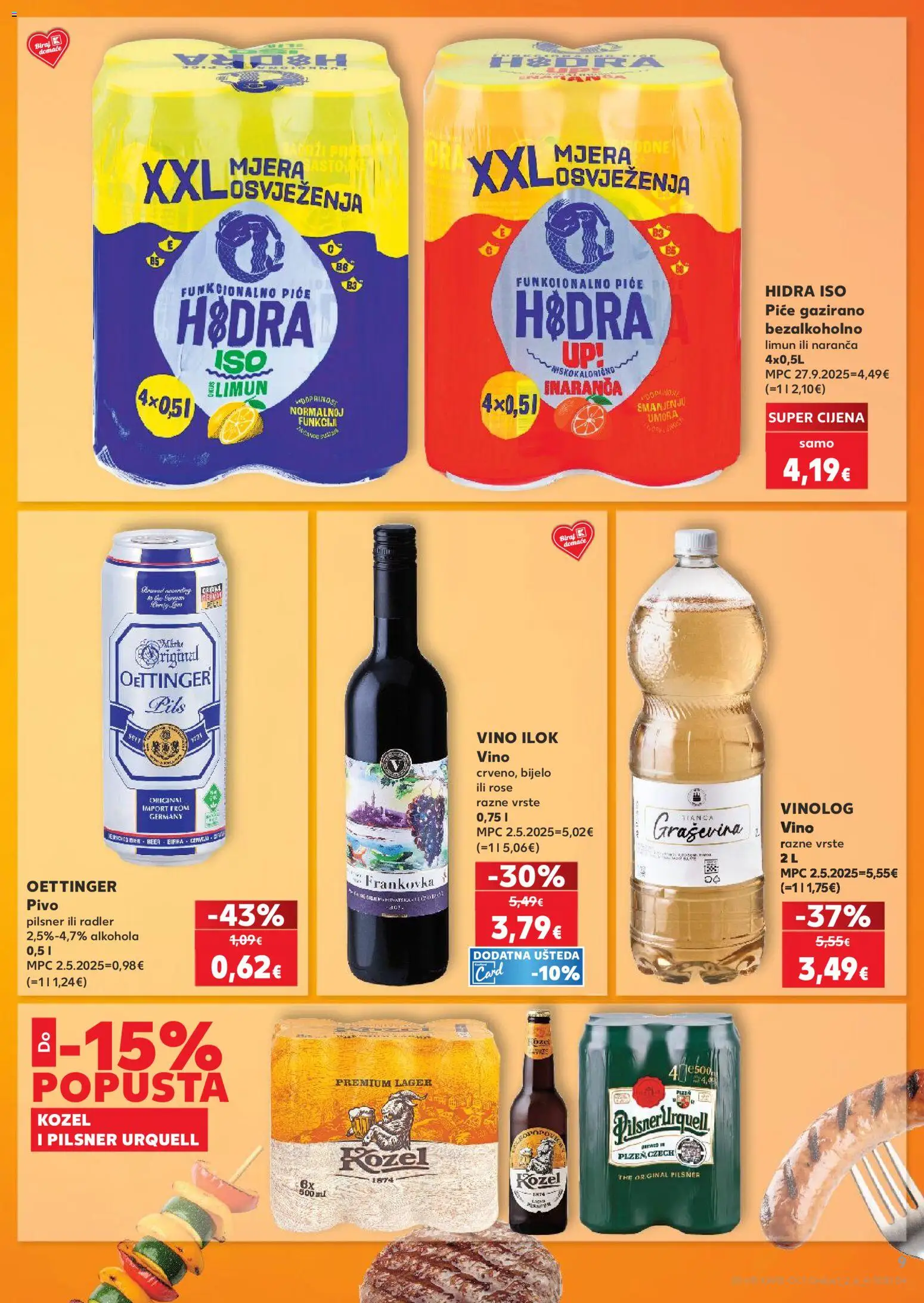 Kaufland katalog | vrijedi od 08.04.2026 | Stranica: 9 | Proizvodi: Radler, Vino, Pivo, Limun