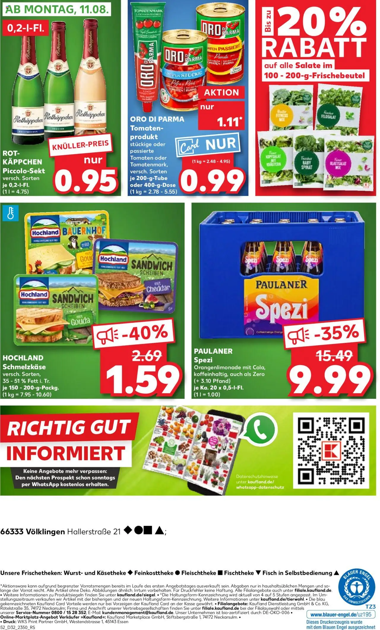 Kaufland prospekt Völklingen	 - gültig ab dem 07.08.2025 | Seite: 52 | Produkte: Tomaten, Oro di parma, Fisch, Wurst