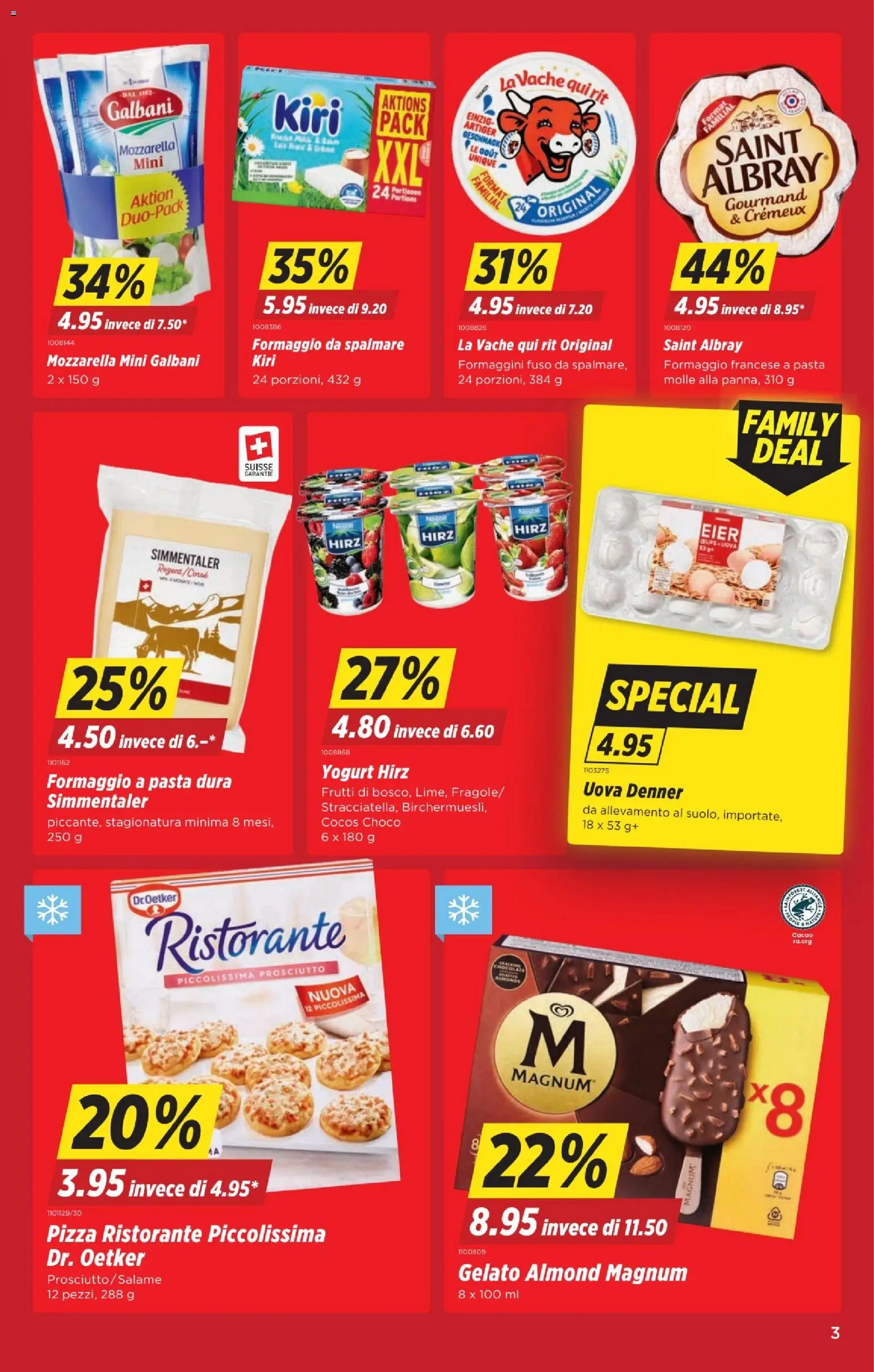 Denner aktionen IT – gültig ab 05.03.2026 | Seite: 3 | Produkte: En Kommode, Eier, Pizza, Pasta