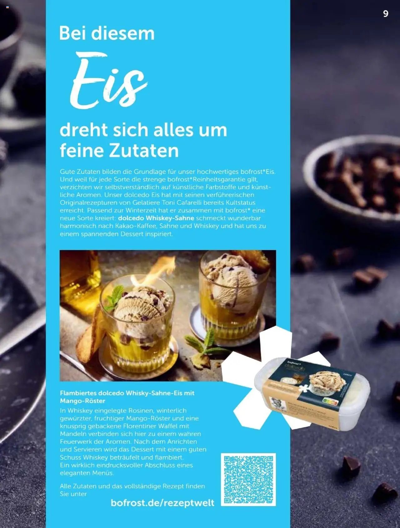 Bofrost Katalog – gültig ab 07.09.2025 | Seite: 9 | Produkte: Mandeln, Sahne, Whiskey, Eis