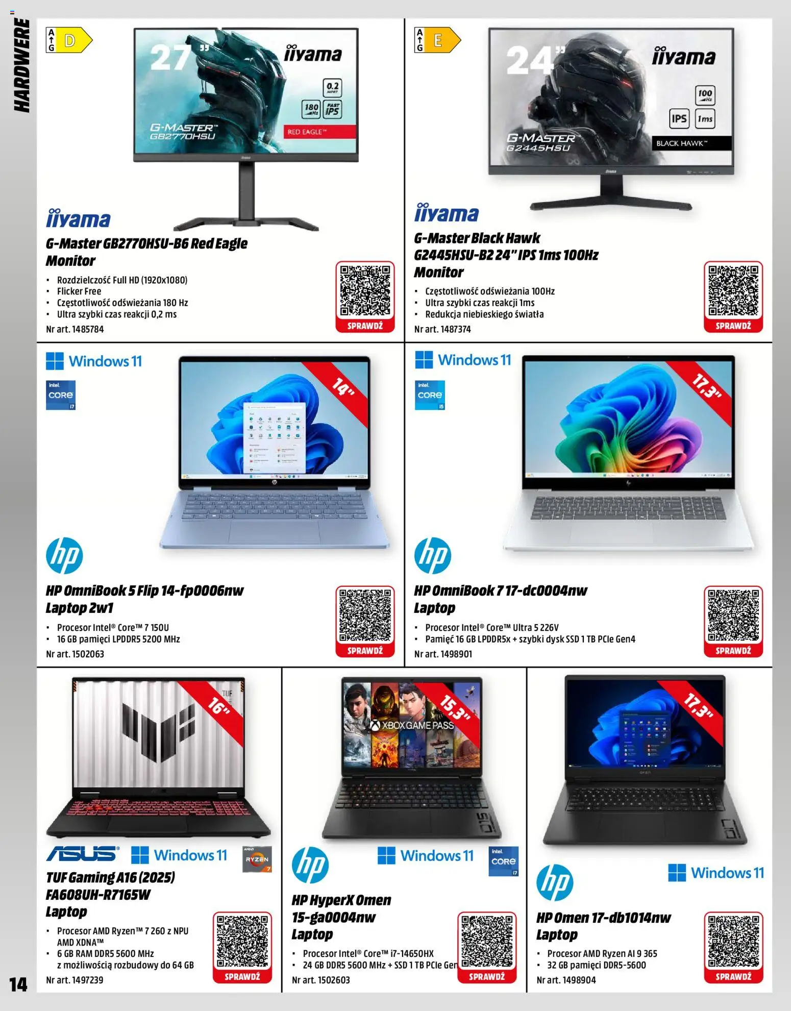 Media Markt promocje od 01.03.2026 | Strona: 14 | Produkty: Laptop, Monitor, Xbox, Dysk