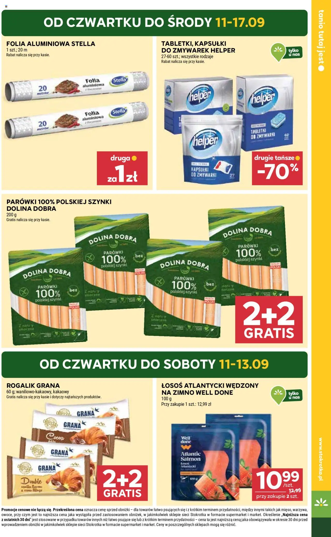 Stokrotka Gazetka - Market od 11.09.2025 | Strona: 3 | Produkty: Łosoś atlantycki, Stokrotka, Parówki, Łosoś